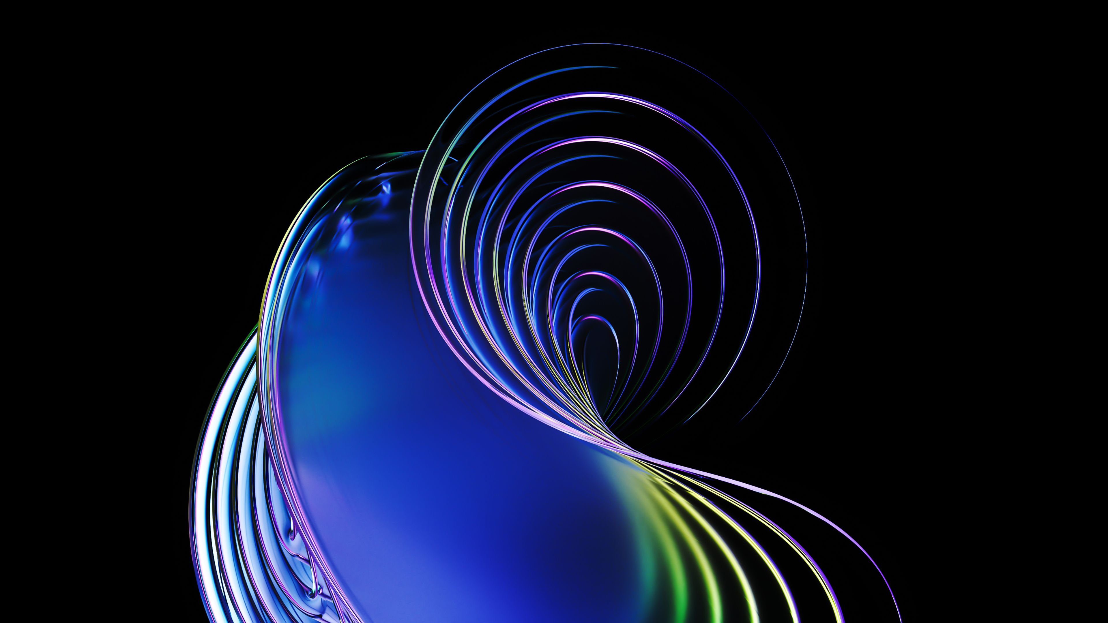 3840x2160 AMOLED Wallpaper 4K, Abstract art, Swirls