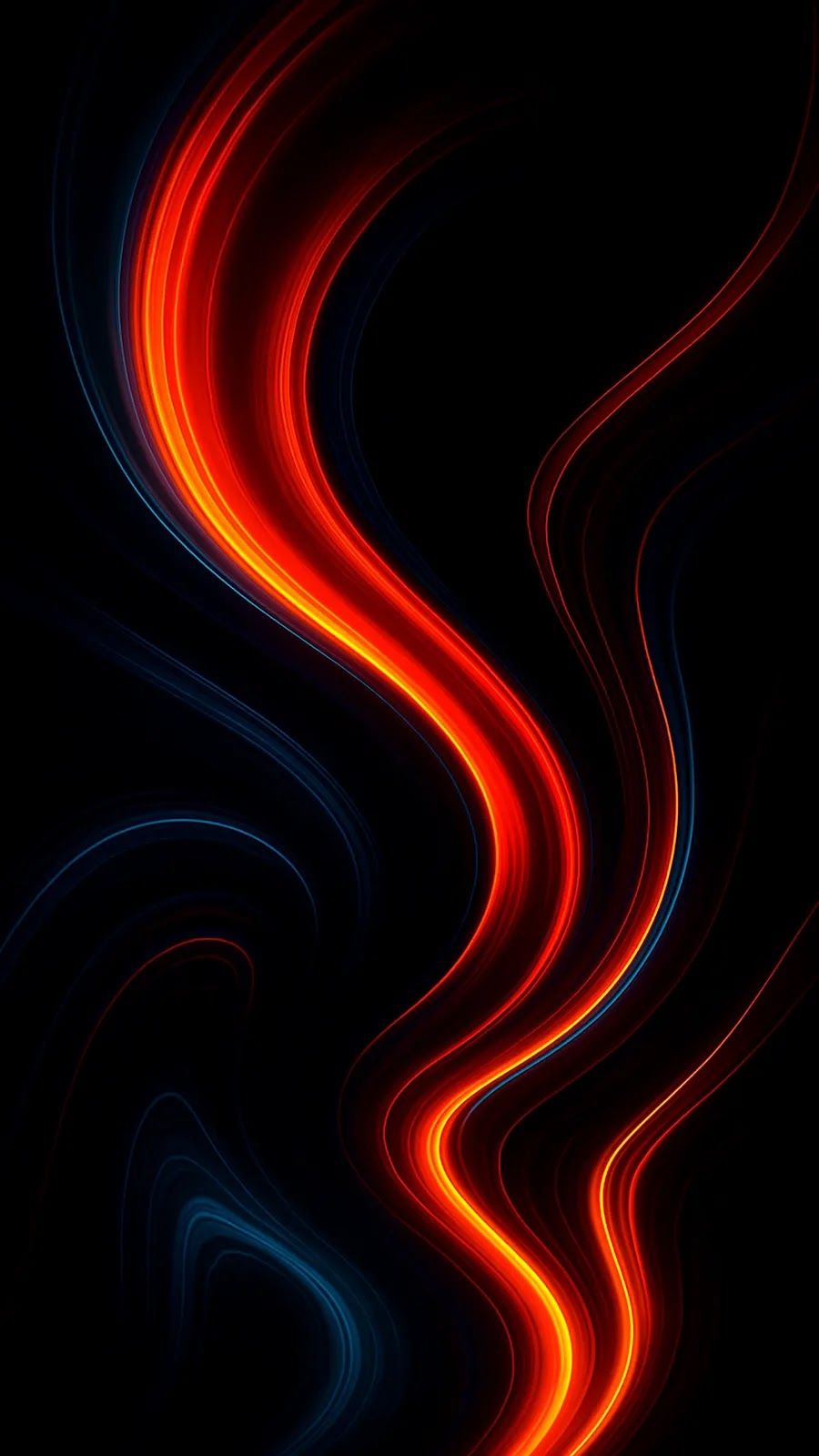 900x1600 AMOLED Neon Flow Wallpaper