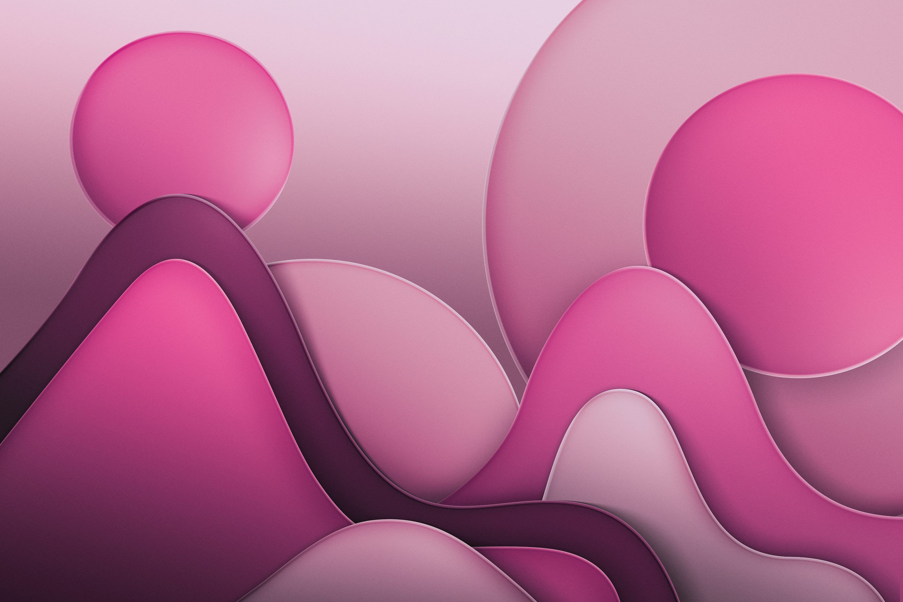 3000x2000 A pink and purple abstract background with circles