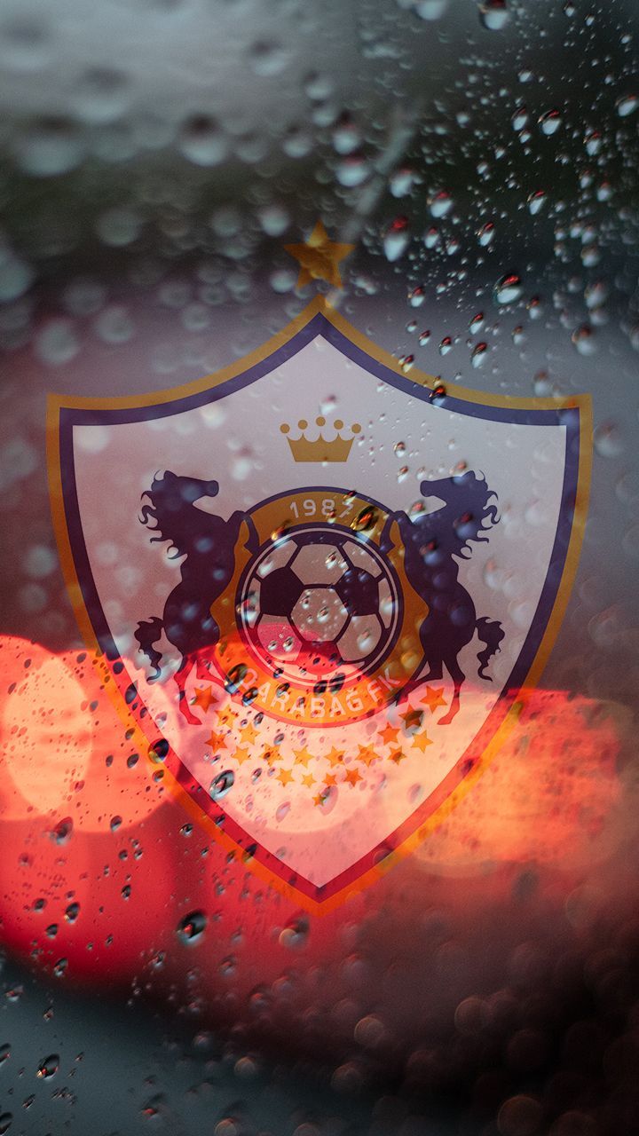 720x1280 4K HD Qarabağ FK Ağdam loqo divar kağızı. Karabakh FC Agdam logo wallpaper