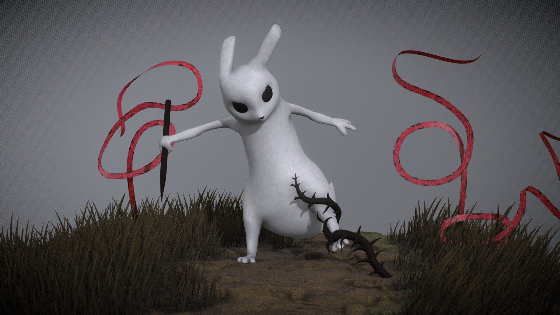 1920x1080 Slugcat. Rain World Free 3D model by DimitriyArts [302536d]