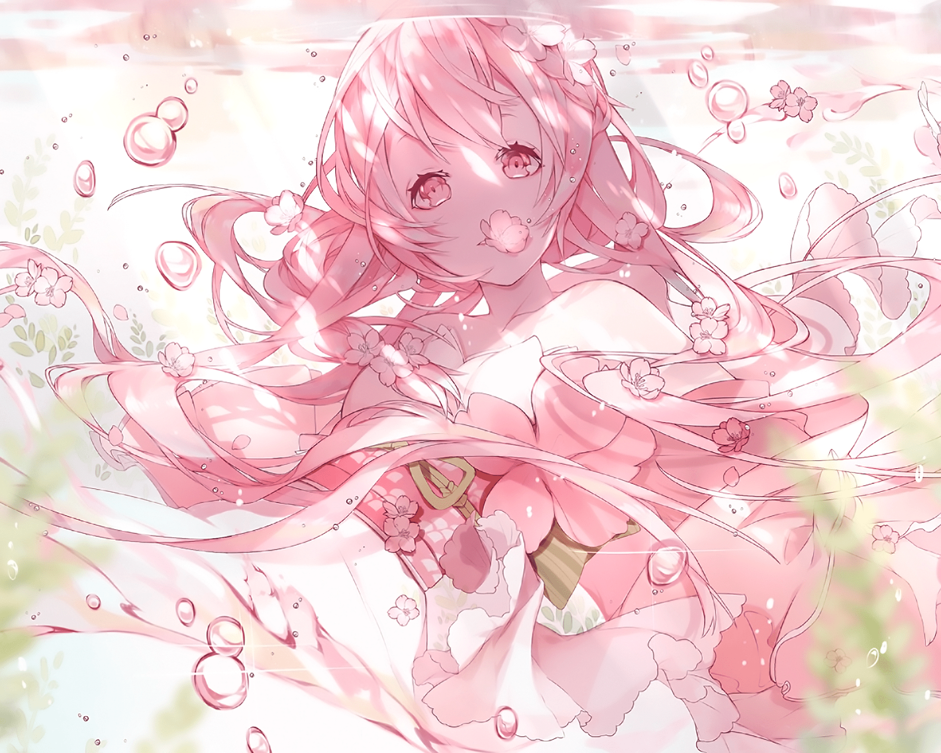 1920x1536 Underwater Pink Blossom