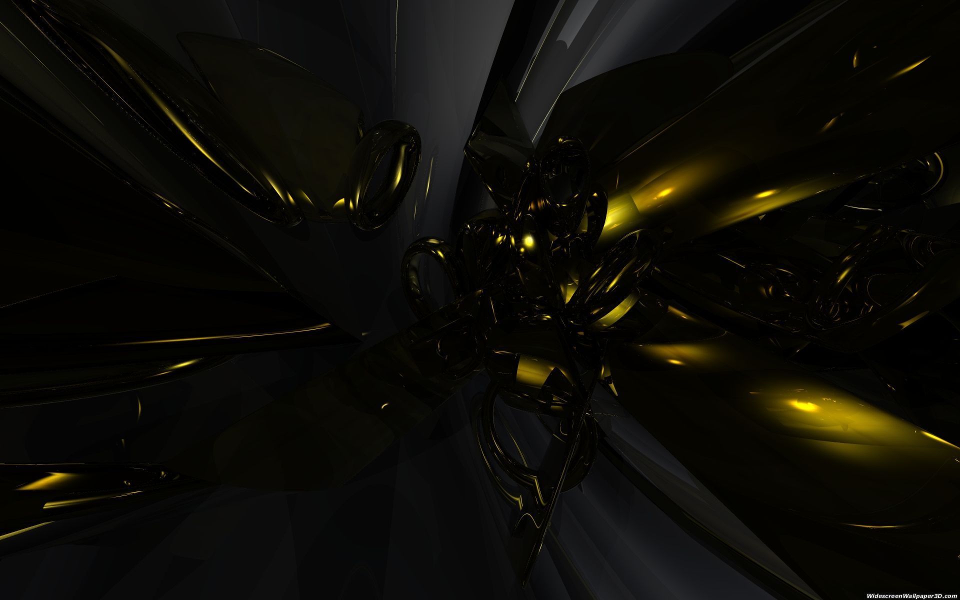 1920x1200 Yellow And Black HD Abstract Wallpaper
