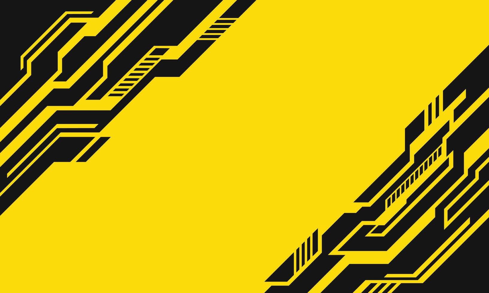 1633x980 Abstract yellow and black technology composition background