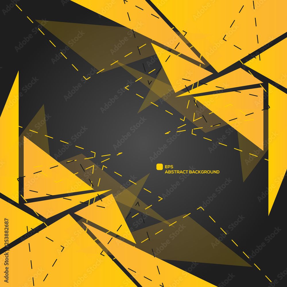 1000x1000 Abstract Yellow Black Abstract Geometric Line Seamless Pattern Yellow, Black And White Vector Wallpaper Royalty Free