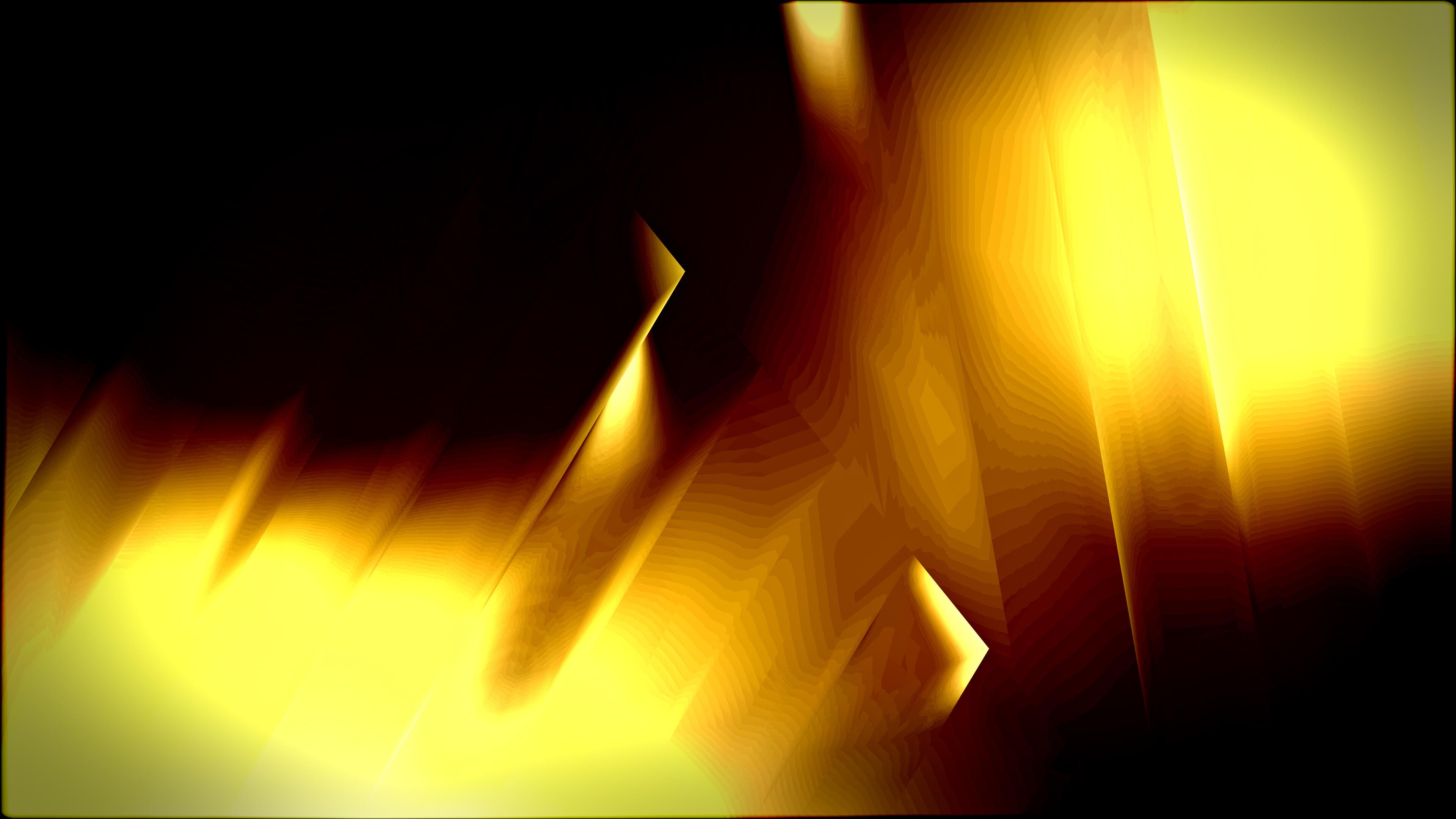 3840x2160 Abstract Yellow Light Burst Background