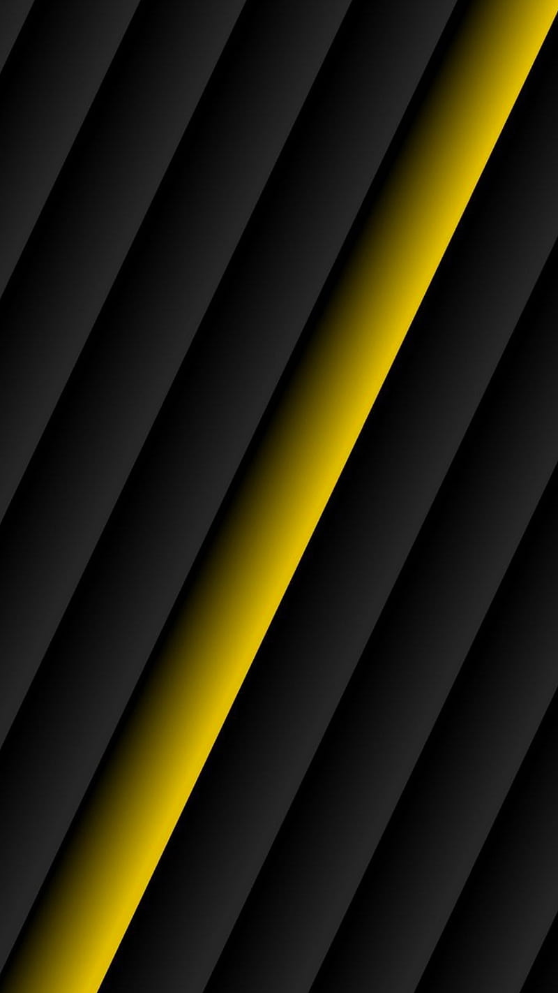 800x1422 Yellow line, abstract, background, black, creative, desenho, lines, material, HD phone wallpaper