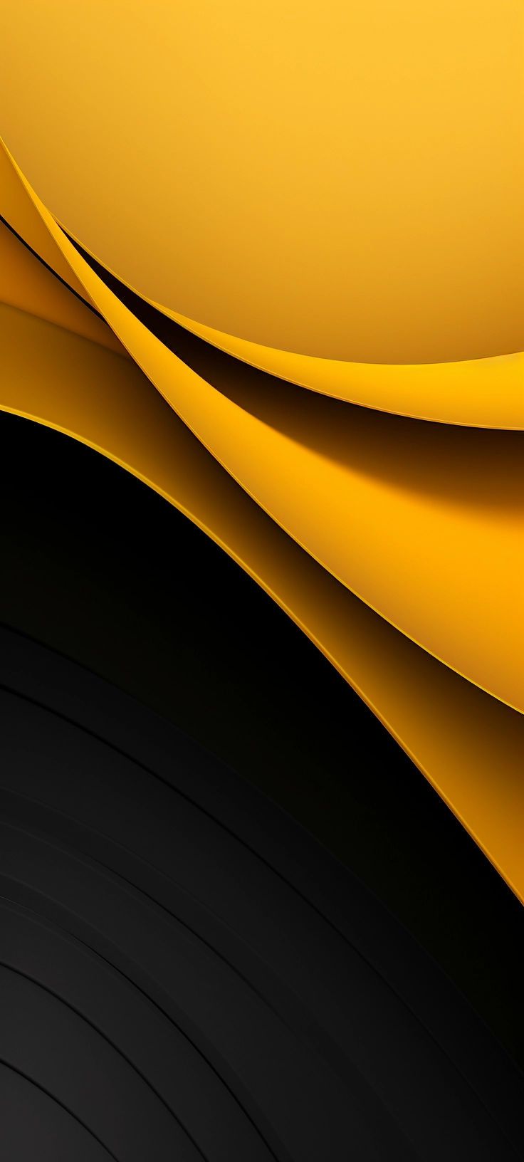 736x1632 Abstract Yellow and Black Wallpaper. Abstract yellow and black geometric design, Creative digital background, Home