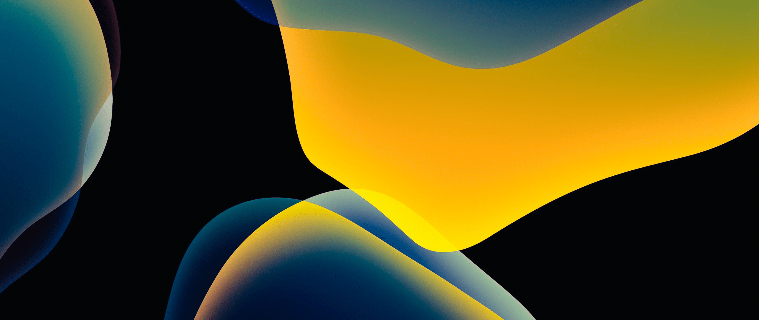 2560x1080 iOS 13 Wallpaper 4K, iPadOS, Stock, Yellow