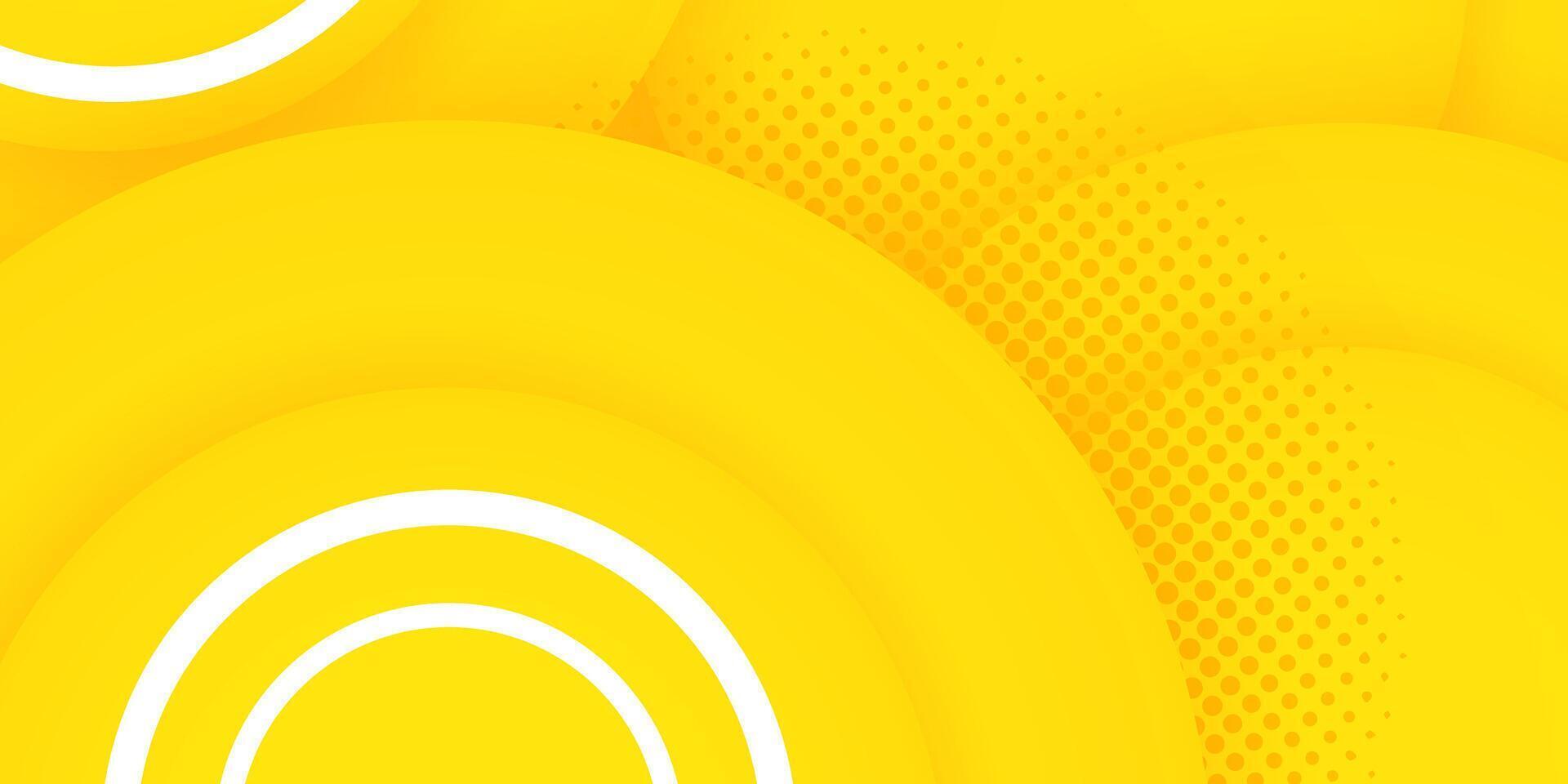 1920x960 a bright yellow abstract background, creating a vibrant and cheerful mood. multiple overlapping circular shapes, adding depth and dimension