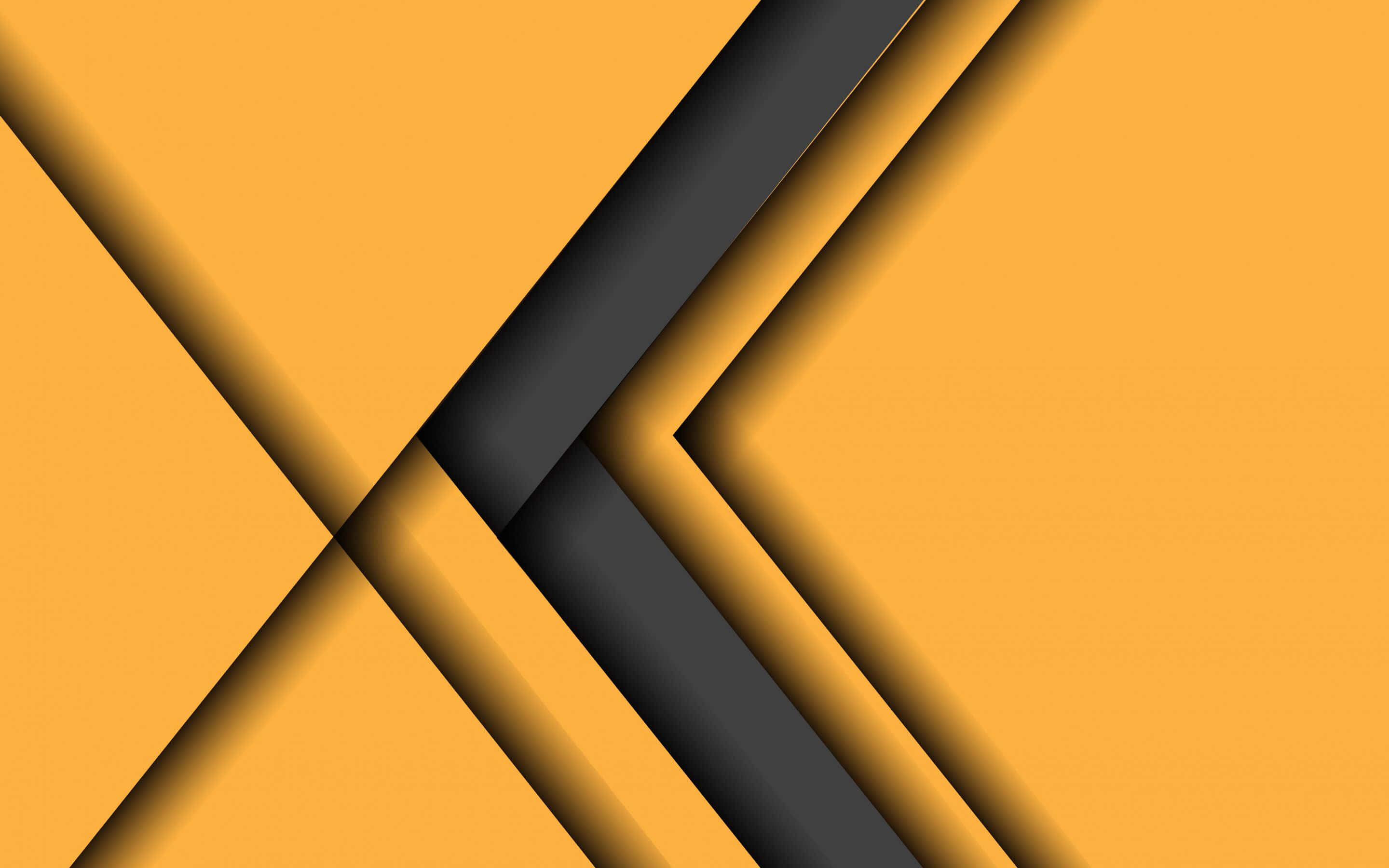 2880x1800 Download Bright and Bold Yellow and Black Abstract Background