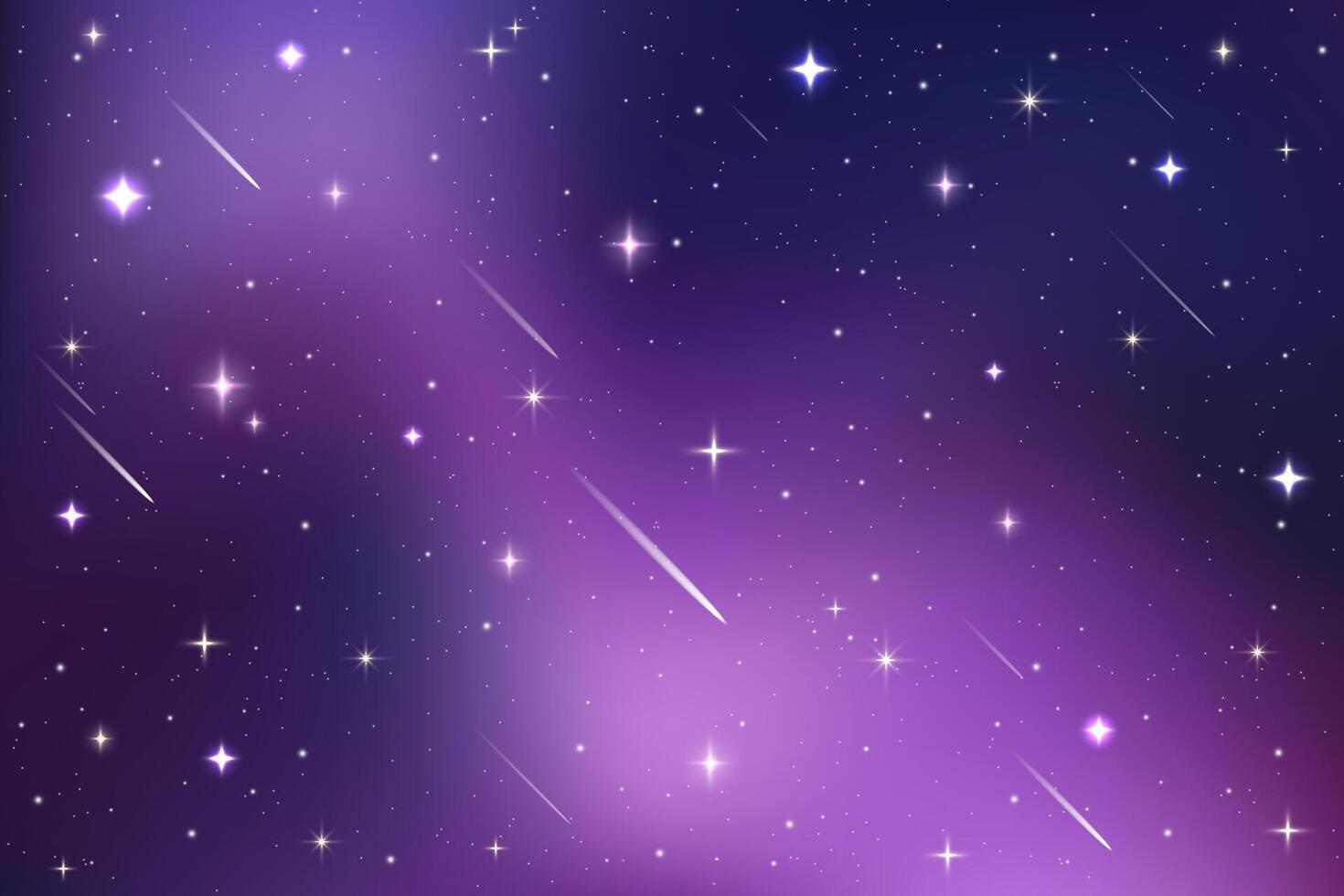 1470x980 Starry night sky. Dark purple space. Magic universe illustration. Abstract winter gradient with sparkles and comets. Bright cosmic wallpaper with glitter. Outer space realistic backdrop