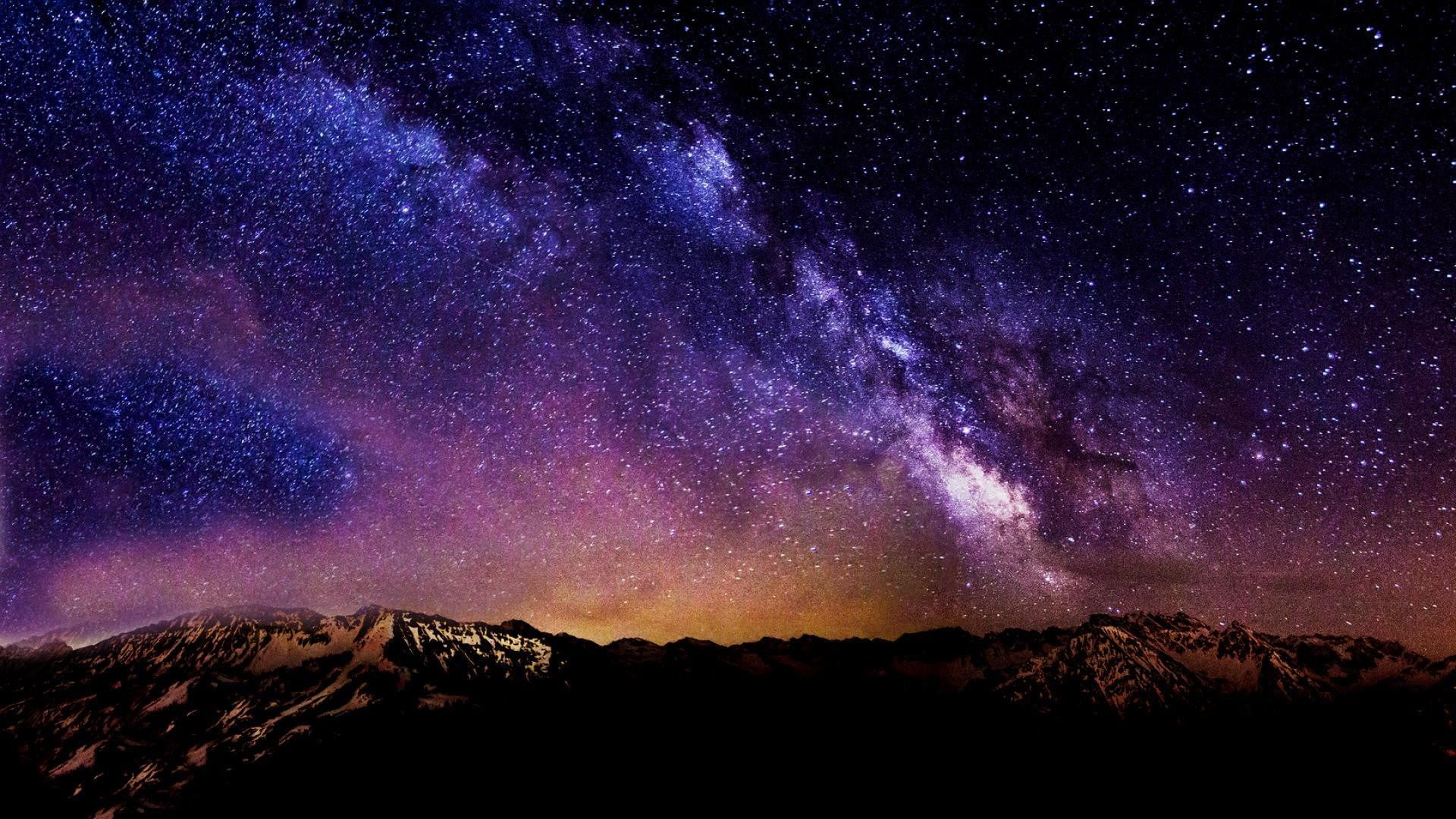 1920x1080 Stars, night, landscape, starry night HD wallpaper