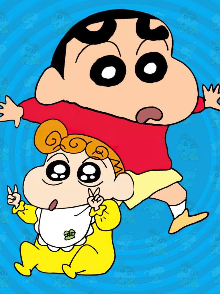 768x1024 Shinchan Wallpaper 4K, Himawari, Cartoon, famiy