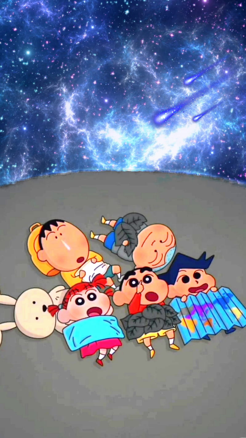 800x1422 SHINCHAN, super, moon, cartoon, universe, theme, galaxy, anime, friends, HD phone wallpaper
