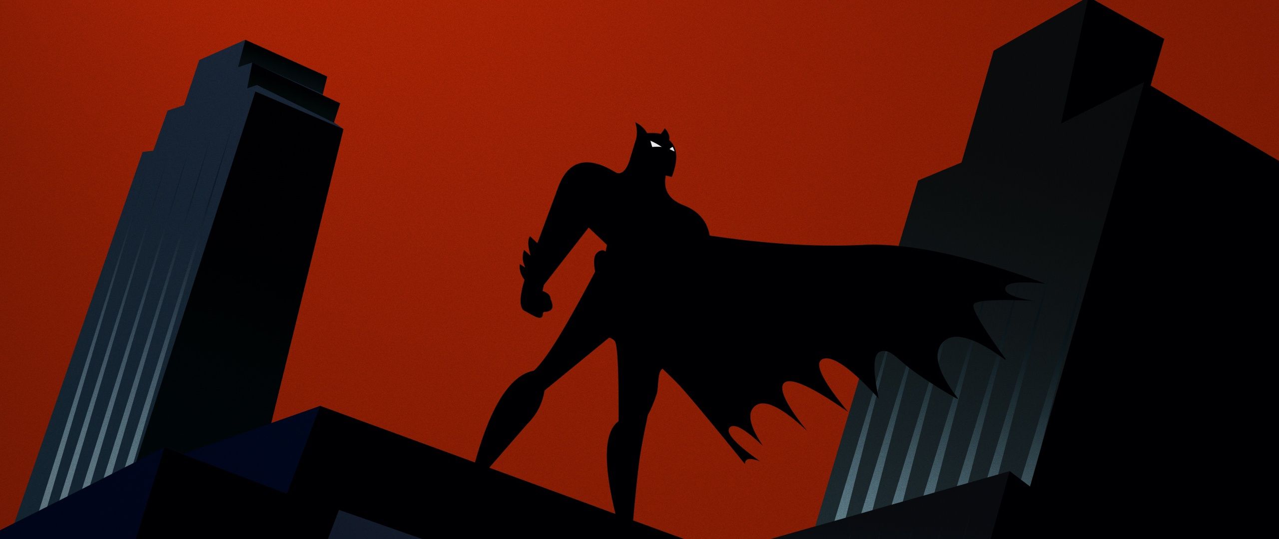 2560x1080 Batman Wallpaper 4K, Animated series, Silhouette, 5K