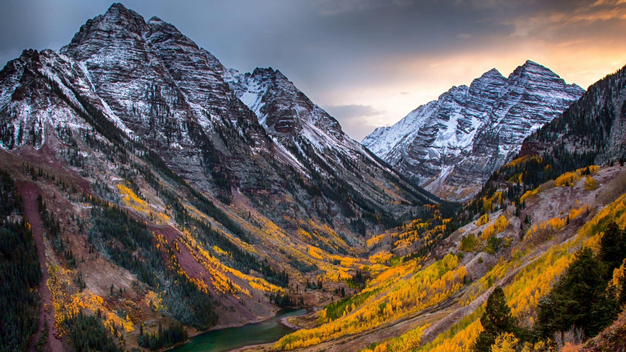 2560x1440 Yellow Mountain Wallpaper