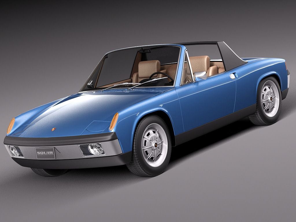 1024x768 Porsche 914 1969 1976 3D Model $159 .3Ds .c4d .fbx .lwo .max .obj