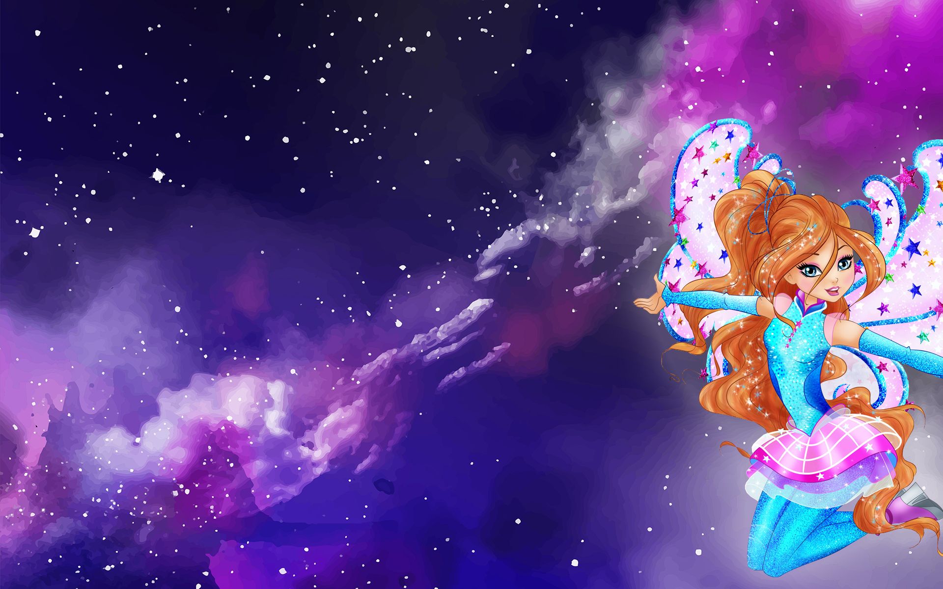 1920x1200 Winx Club season 8 wallpaper with Cosmix and casual outfits