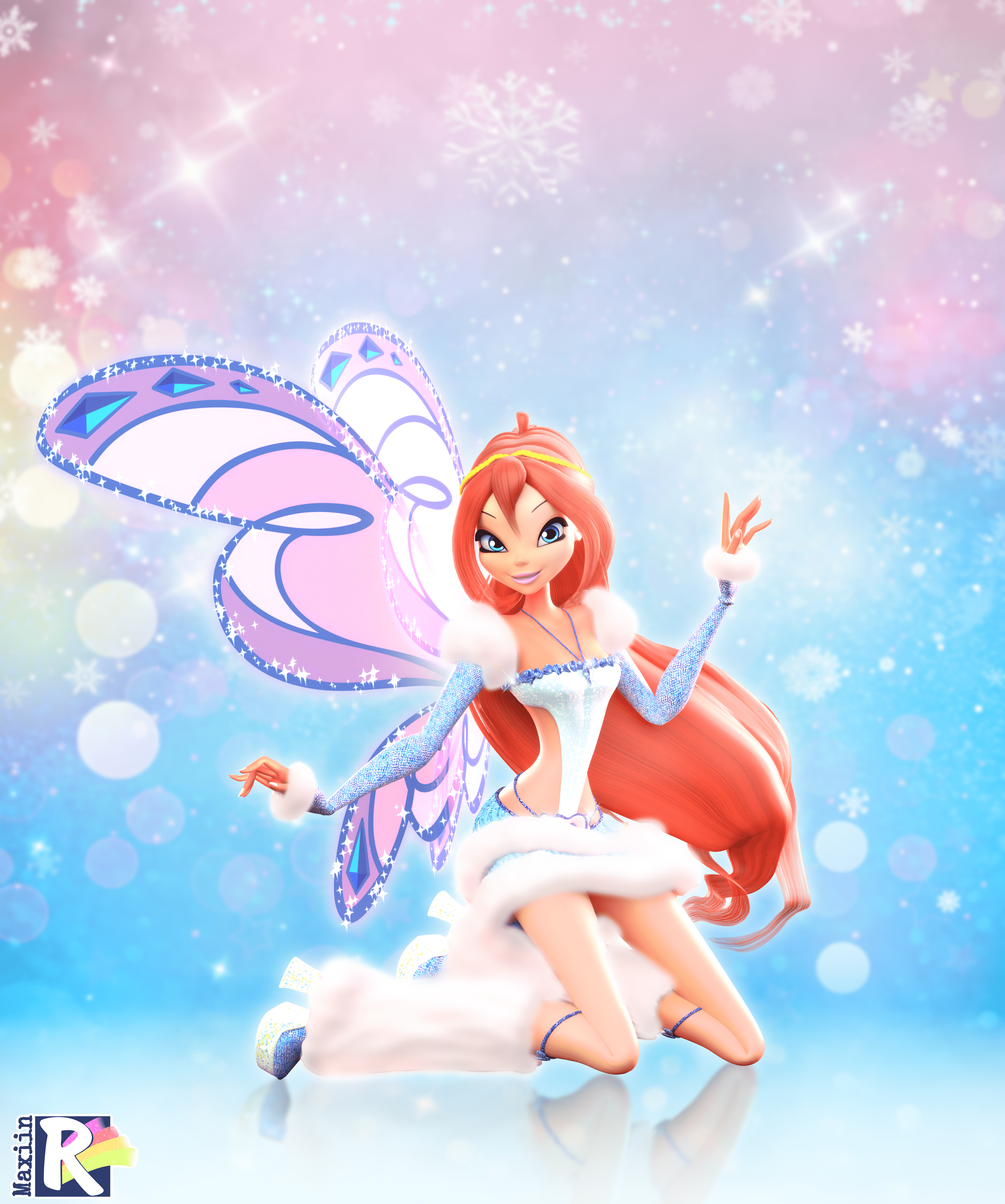 4000x4790 Happy New Year! Bloom Lovix 3D art