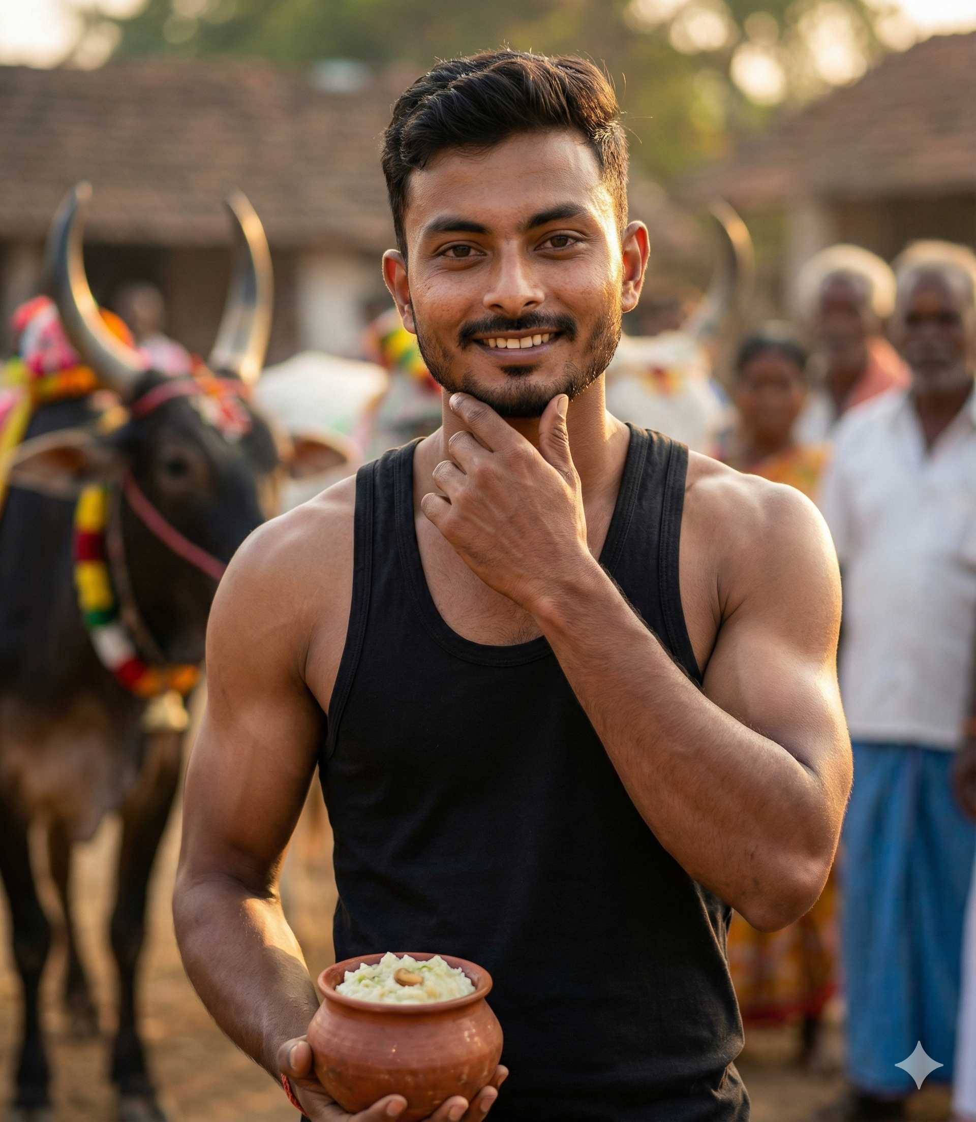 1920x2208 Pongal 2026: Best AI Photo Editing Prompts for Traditional & Spiritual Festival Image