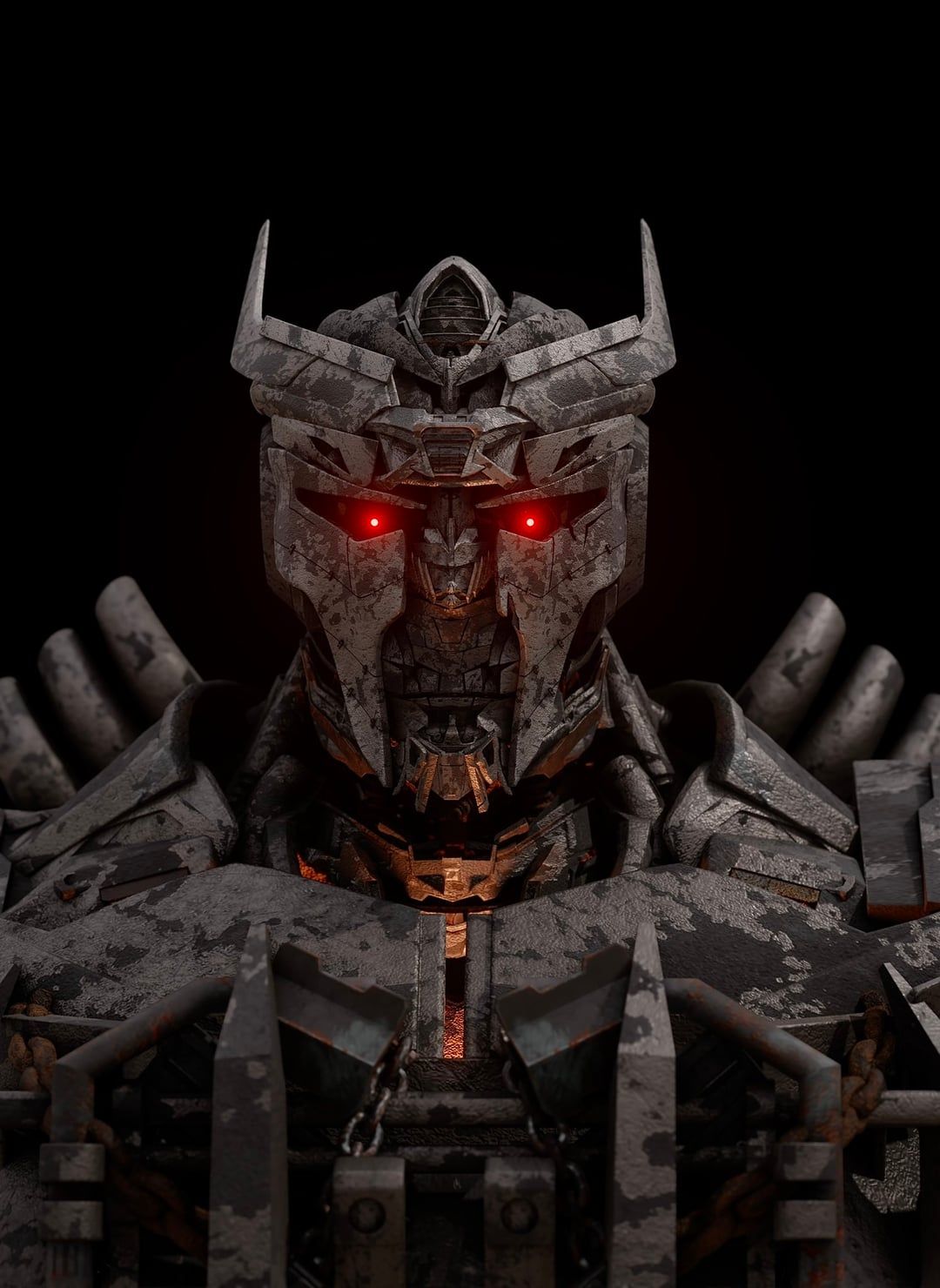 1080x1480 Scourge character models. For some reason I still think it is Bayverse Optimus Prime's face behind that mask