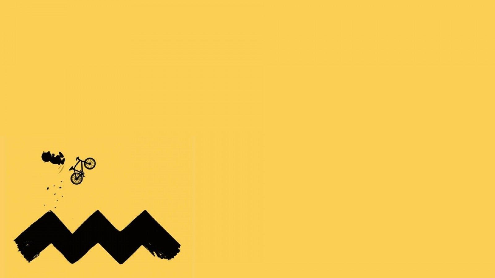 1600x900 illustration, minimalism, text, logo, yellow, brand, Charlie Brown, line, computer wallpaper, font Gallery HD Wallpaper