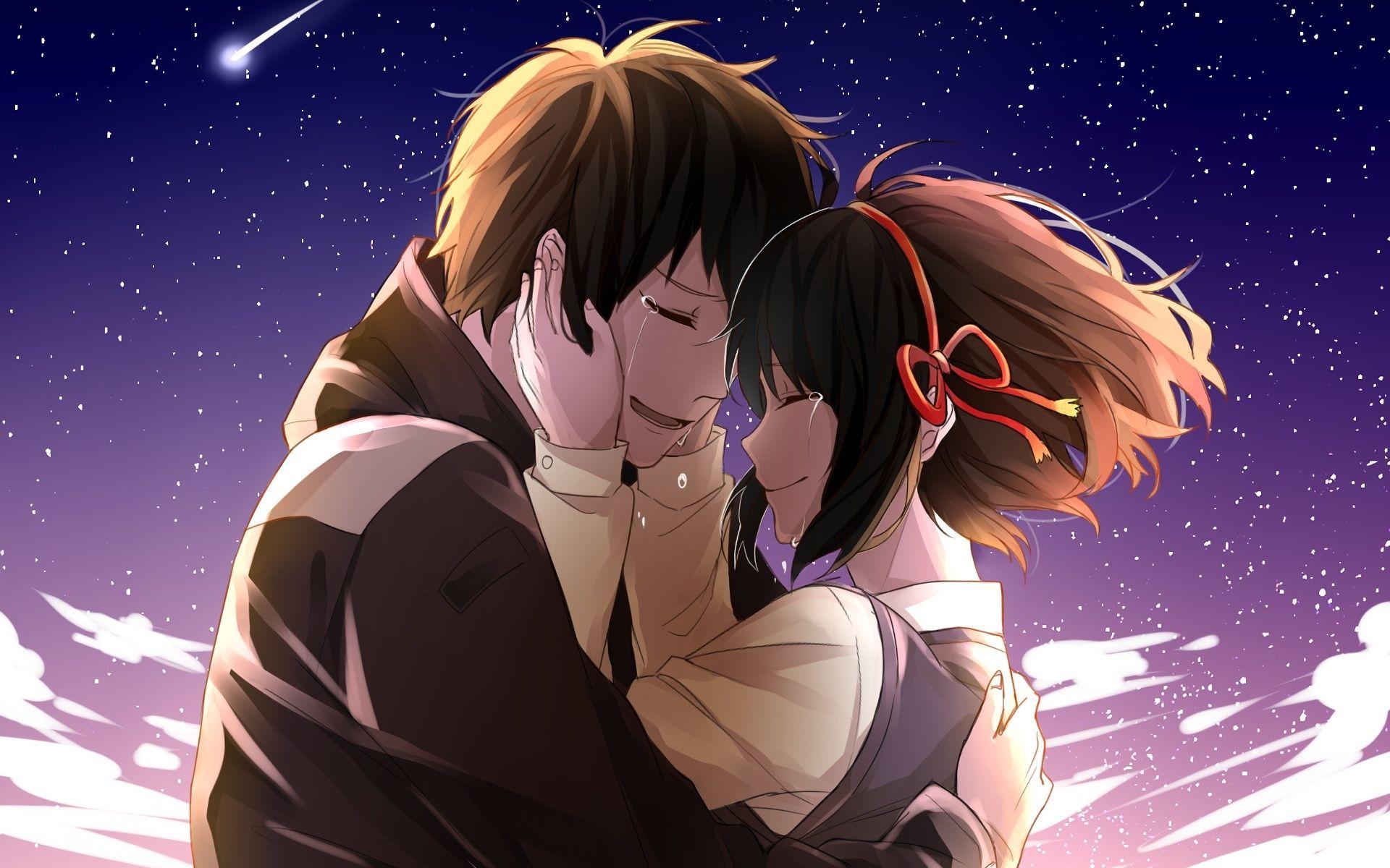 1920x1200 Wallpaper Mitsuha X Taki, Tears, Kimi No Na Wa, Your Name, Taki Tachibana, Mitsuha Miyamizu