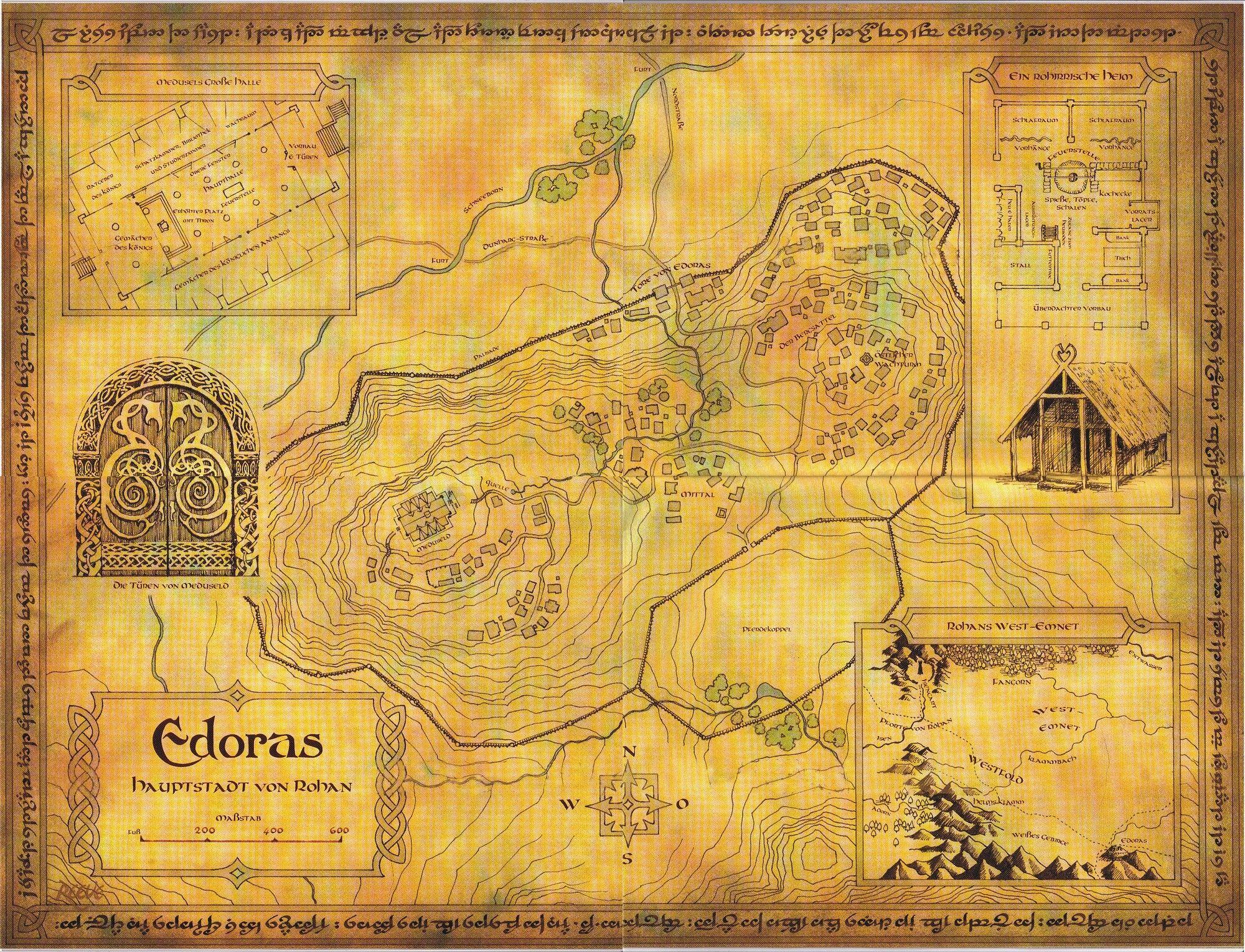 2000x1529 Edoras Map. Middle earth map, Middle earth, Tolkien