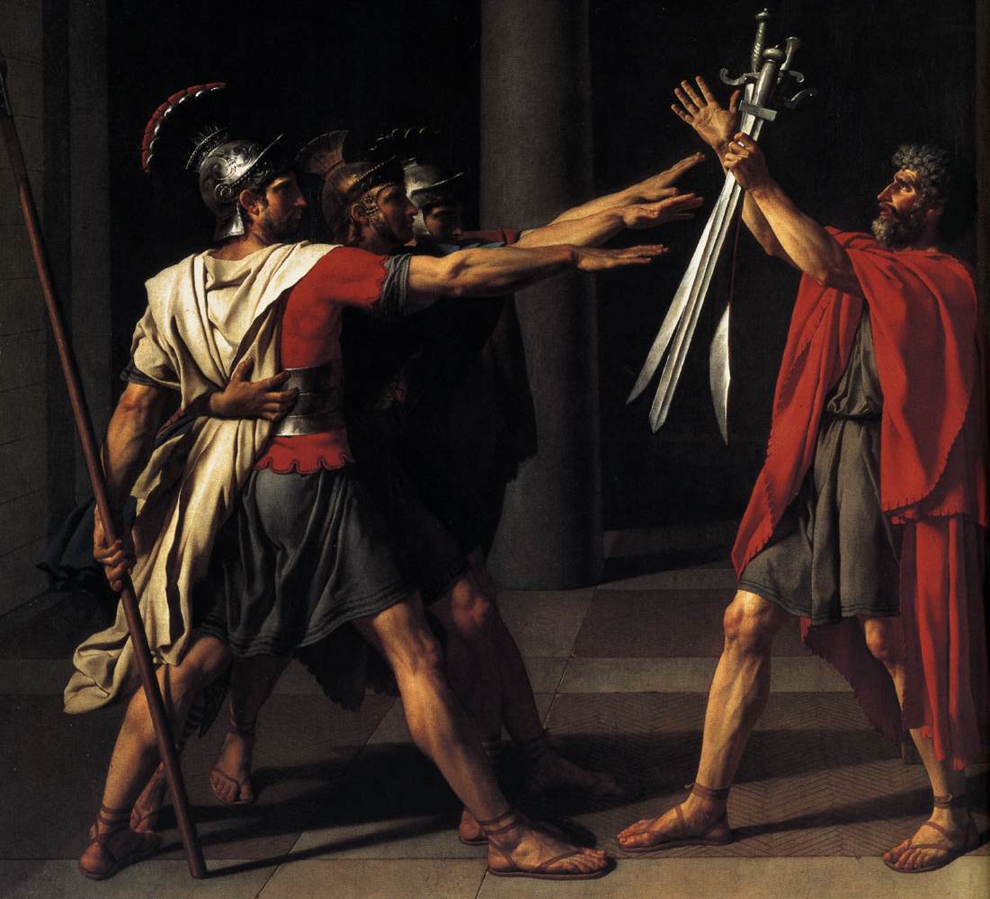 1101x1000 Jacques Louis David Oath Of The Horatii (detail)