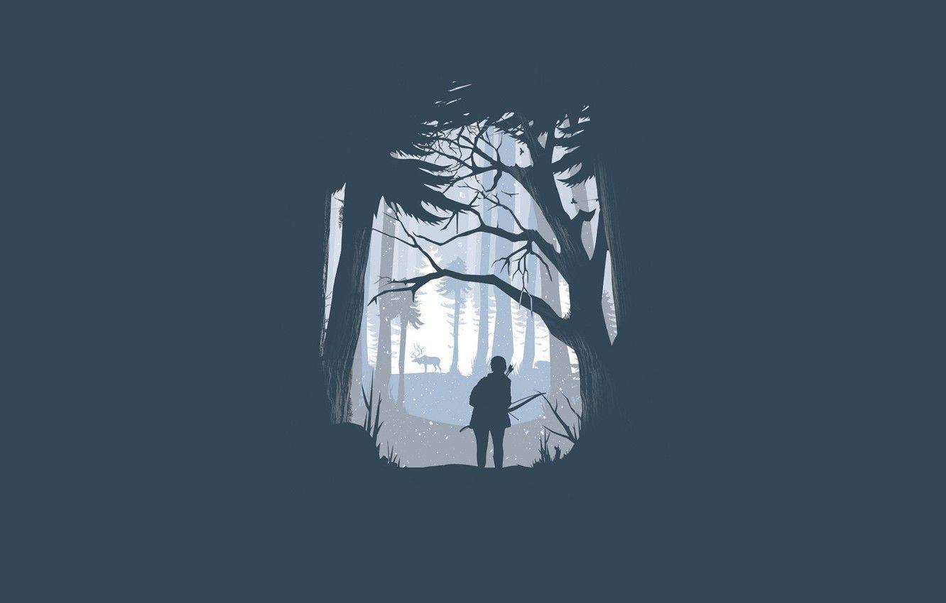 1332x850 Wallpaper People, Minimalism, Deer, Bow, The Last Of Us, Naughty Dog, Some Of Us, Sony Computer Entertainment, The Last Of Us, 1C Softklab Image For Desktop, Section игры