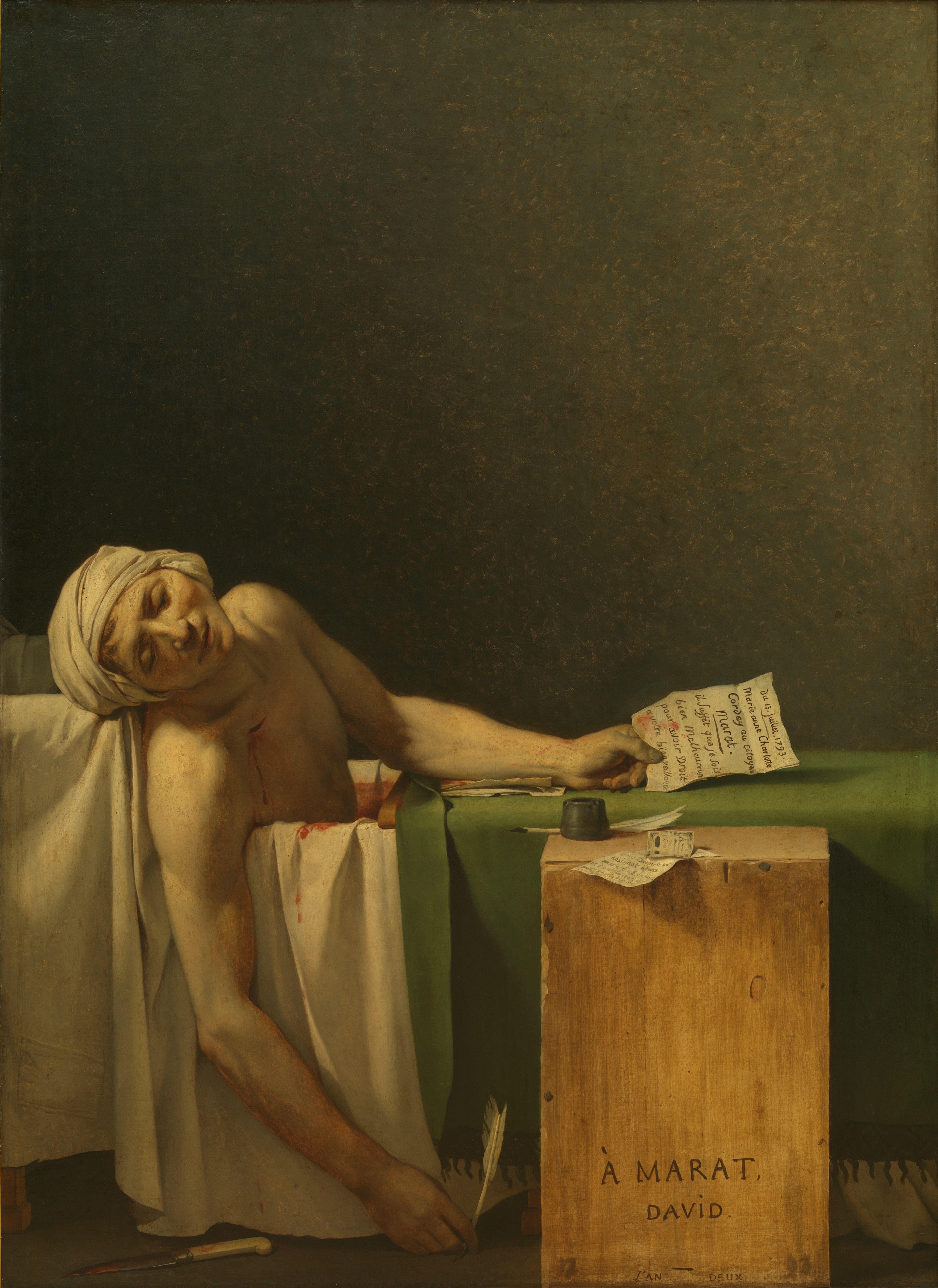 4961x6810 The Death Of Marat By Jacques Louis David Of Revolution