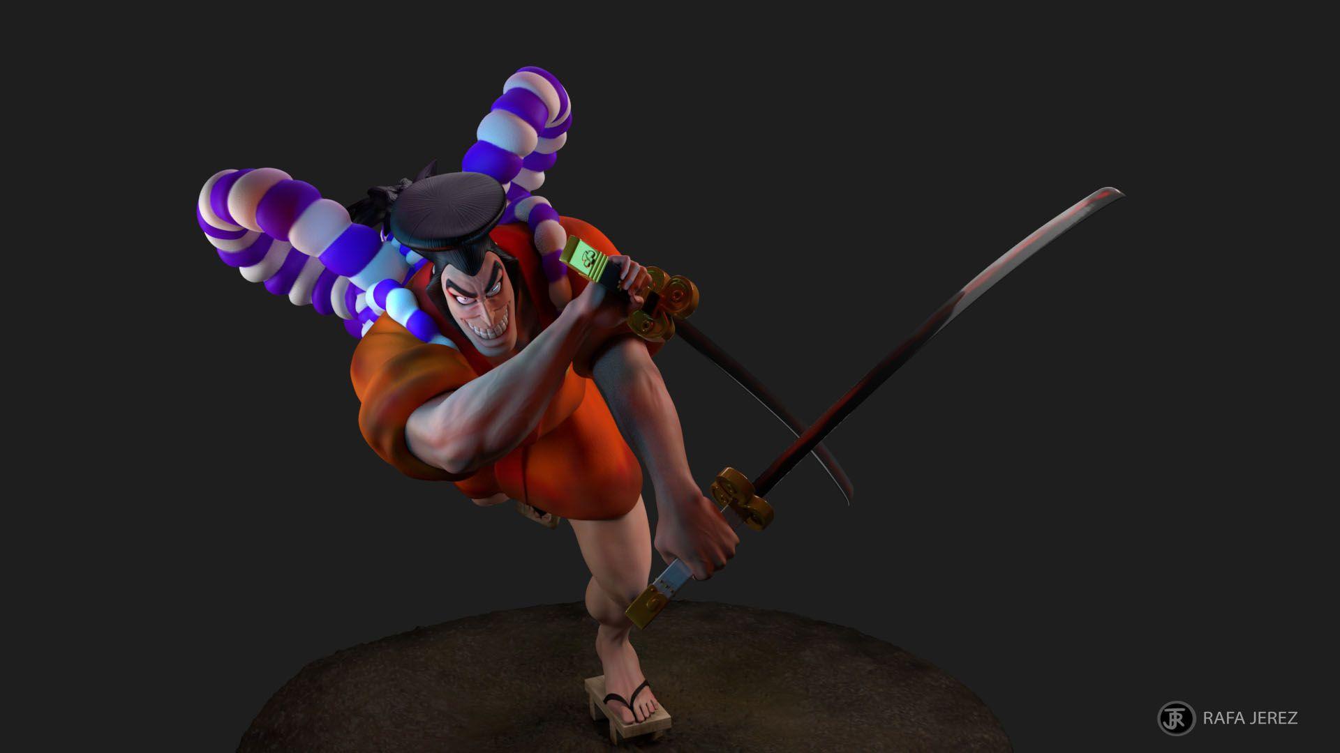 1920x1080 Oden Kozuki. Legendary One piece character