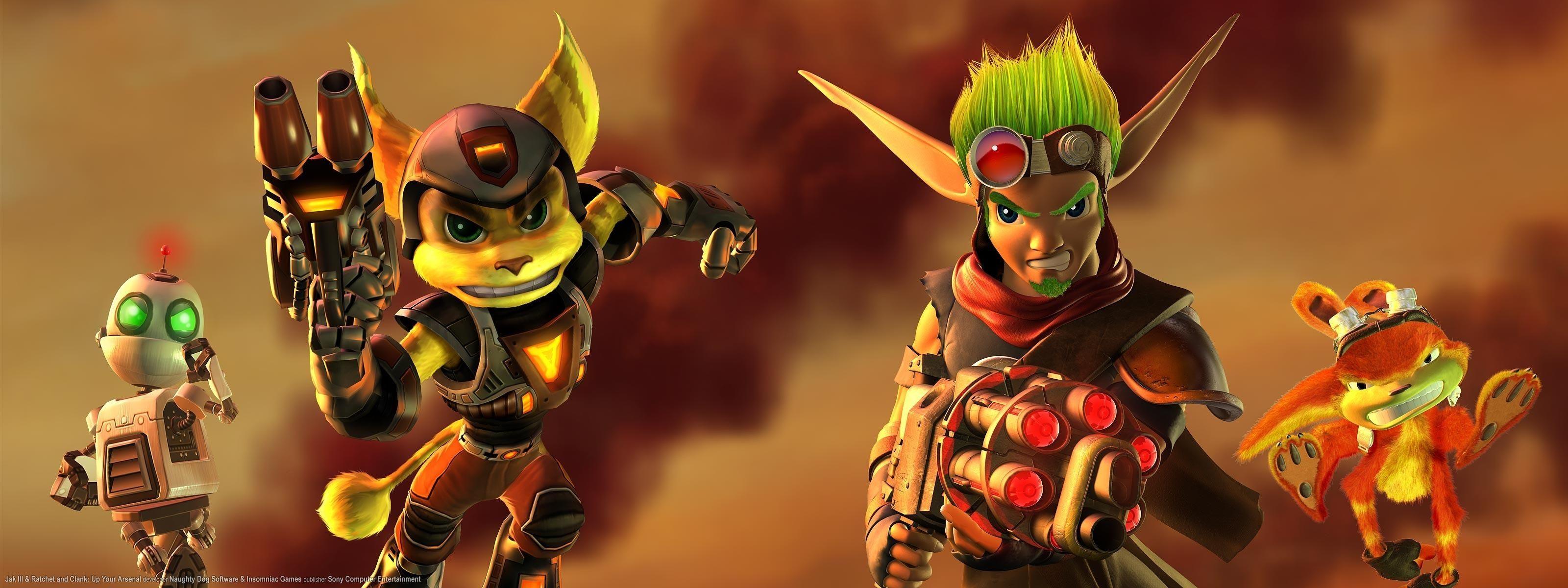 3200x1200 Ratchet and clank insomnia naughty dog jak daxter wallpaperx1200