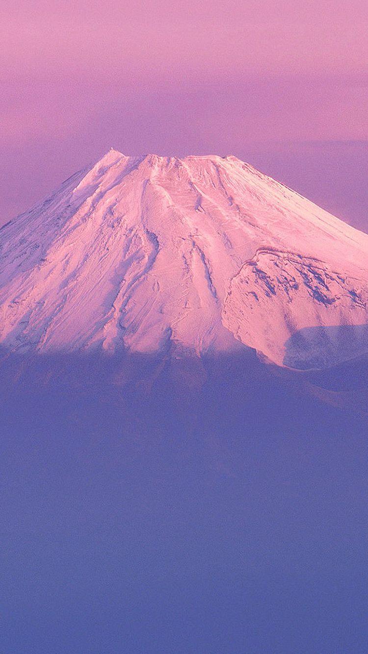 750x1334 Fujiyama Japanese Mountain Purple Sky Hình nền iPhone 6 HD