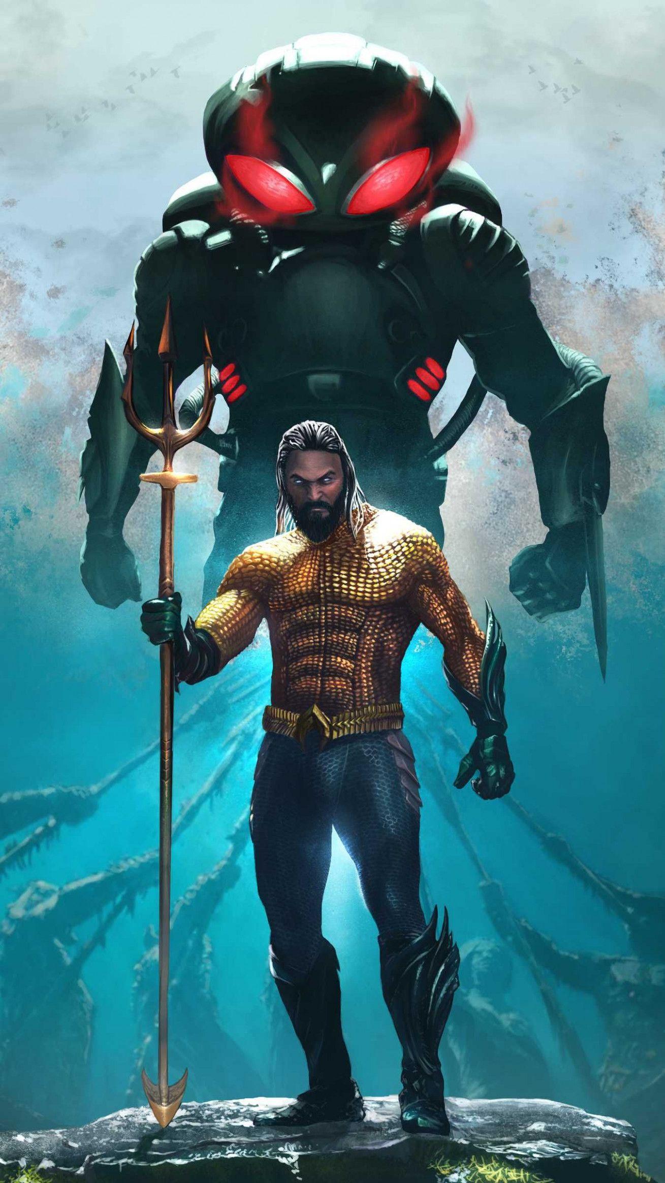 1309x2328 Aquaman And Black Manta iPhone Wallpaper HD Superhero Wallpaper 4k