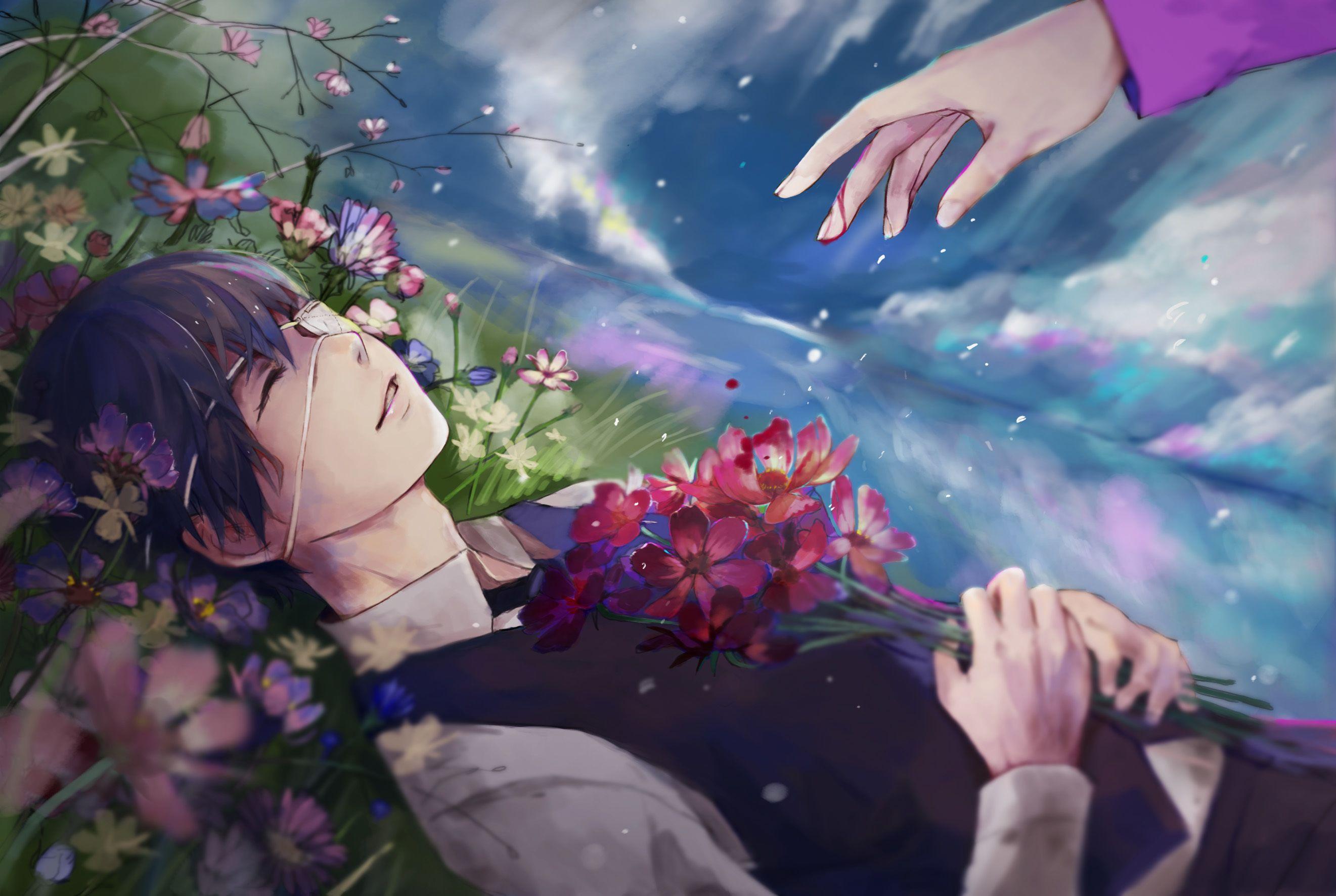 2642x1772 Anime Girl Death Wallpaper