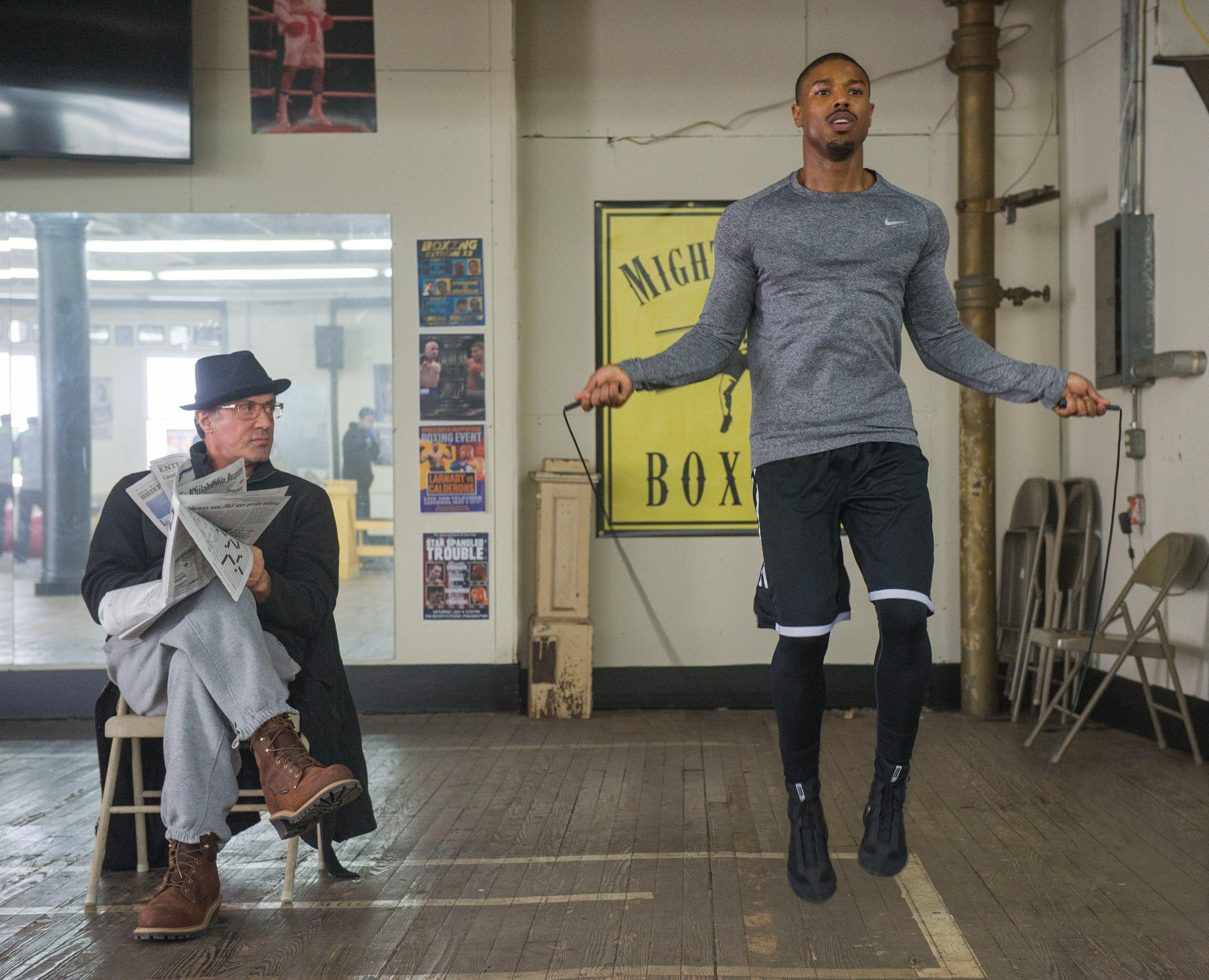 3495x2832 Adonis Creed Michael B Jordan Rocky Balboa Sylvester Stallone Wallpaper:3495x2832