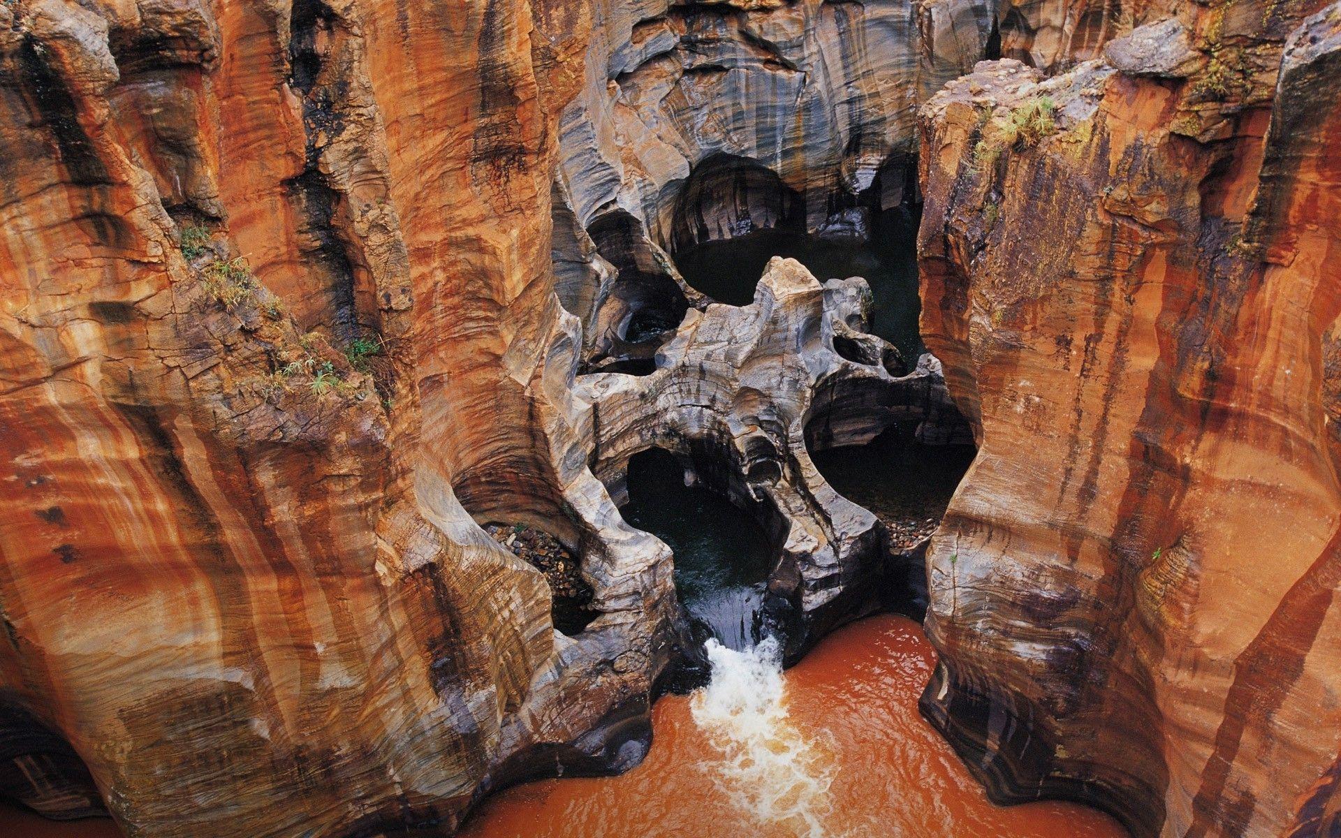 1920x1200 landscape, River, Canyon, Erosion, Water, South Africa, Rock, Nature Wallpaper HD / Desktop and Mobile Background