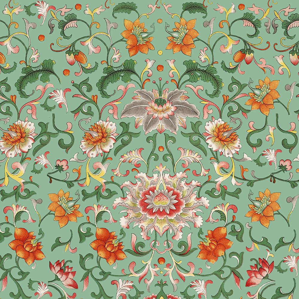 1000x1000 Chinese Floral Wallpaper
