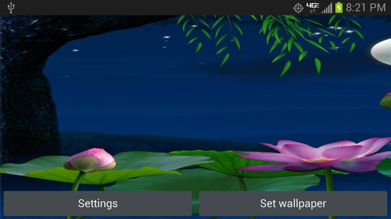 1280x720 Lotus Pond Live Wallpaper for Android