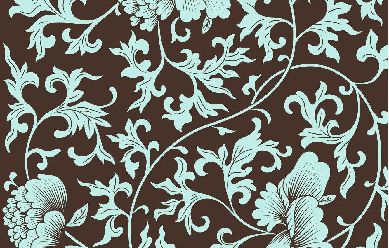 1332x850 Wallpaper flowers, background, pattern, texture, brown, Chinese, vintage image for desktop, section текстуры