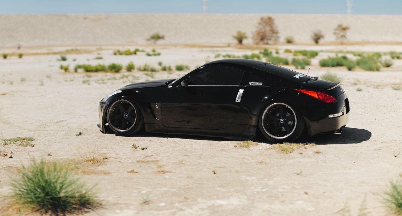 1304x700 NISSAN 350Z black coupe cars modified wallpaperx902