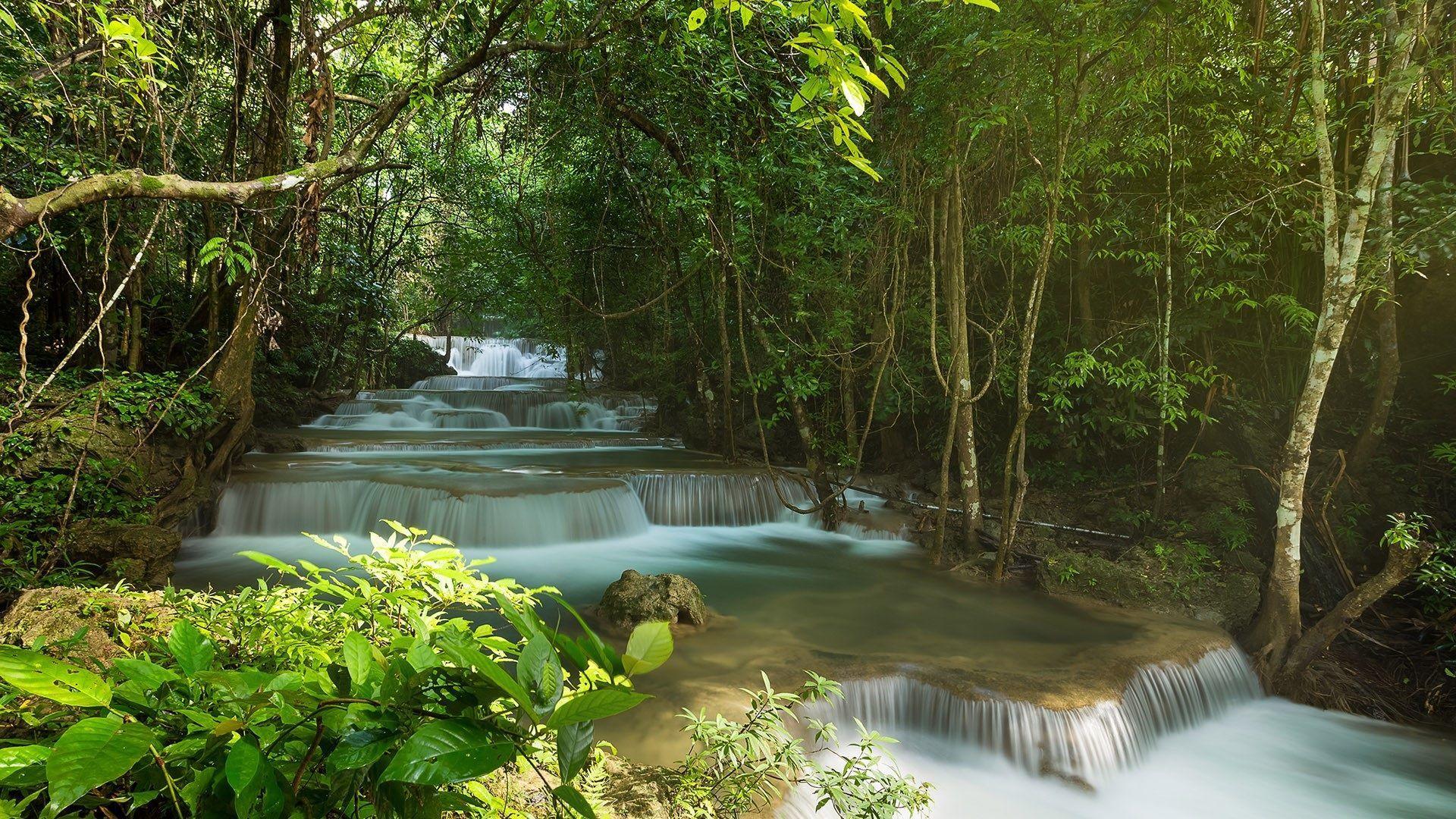 1920x1080 Windows Spotlight Wallpaper Mae Waterfall Kanchanaburi Thailand