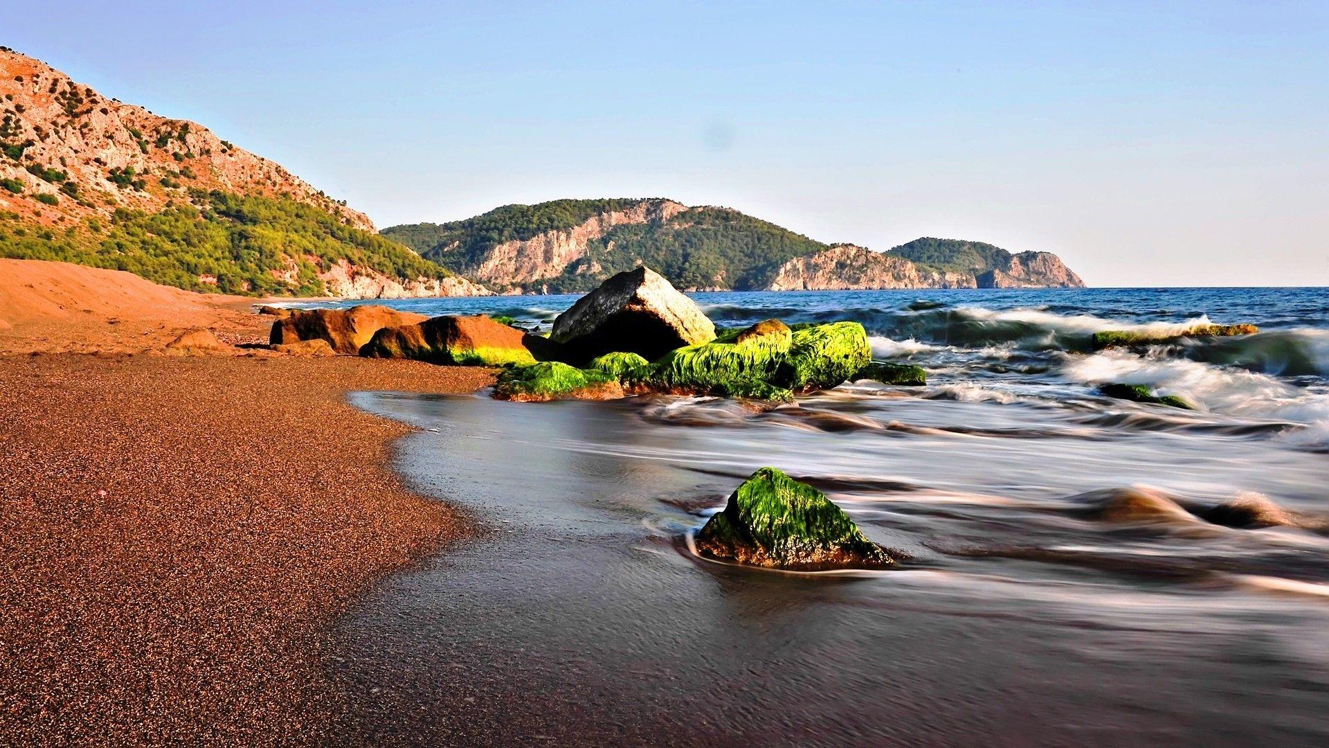 1920x1080 Awesome Beach Rocks Wallpaper