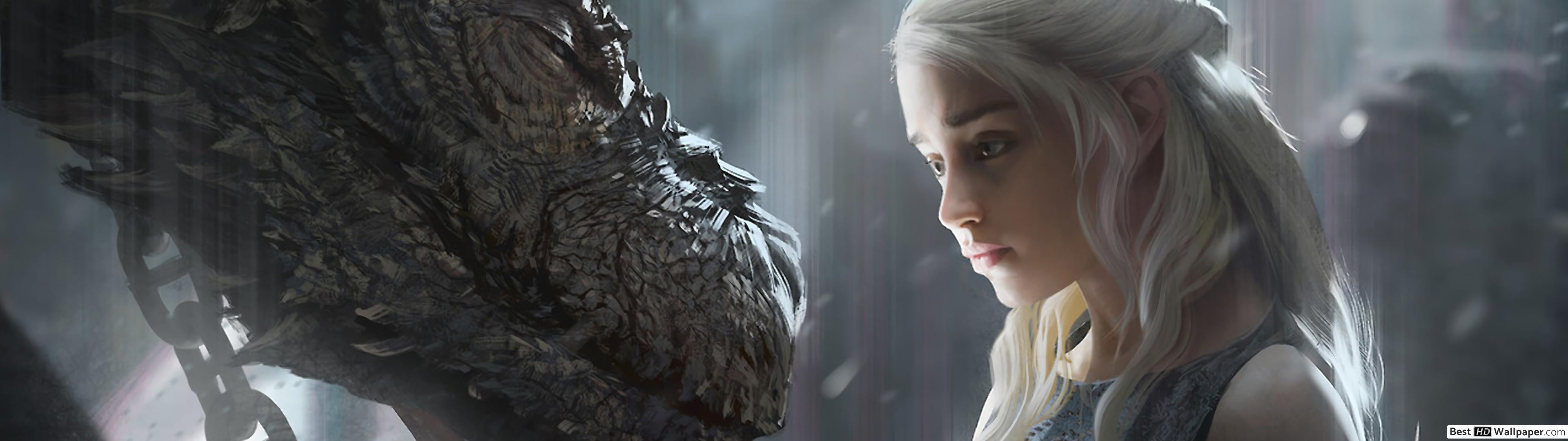 3840x1080 4K wallpaper: Game Of Thrones Dragon Wallpaper HD
