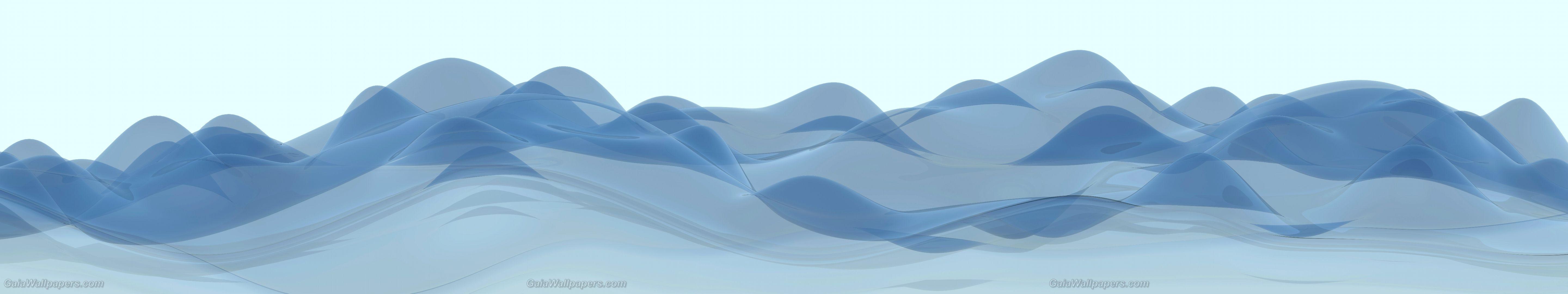 5760x1080 Virtual glassy waves wallpaper 5760x1080 Desktop Wallpaper