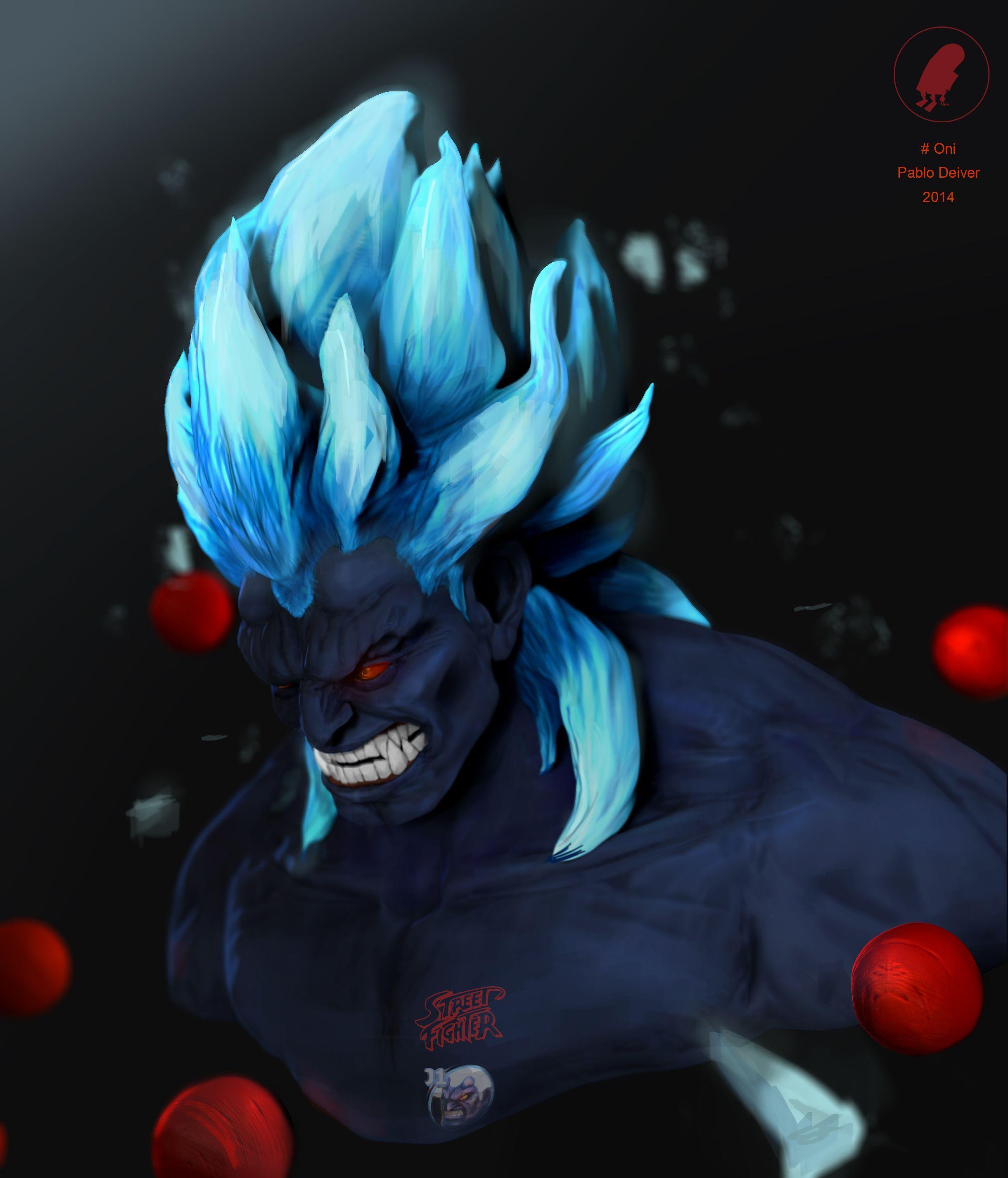 2441x2851 Fan art Oni Street Fighter. Street fighter characters, Oni street fighter, Street fighter