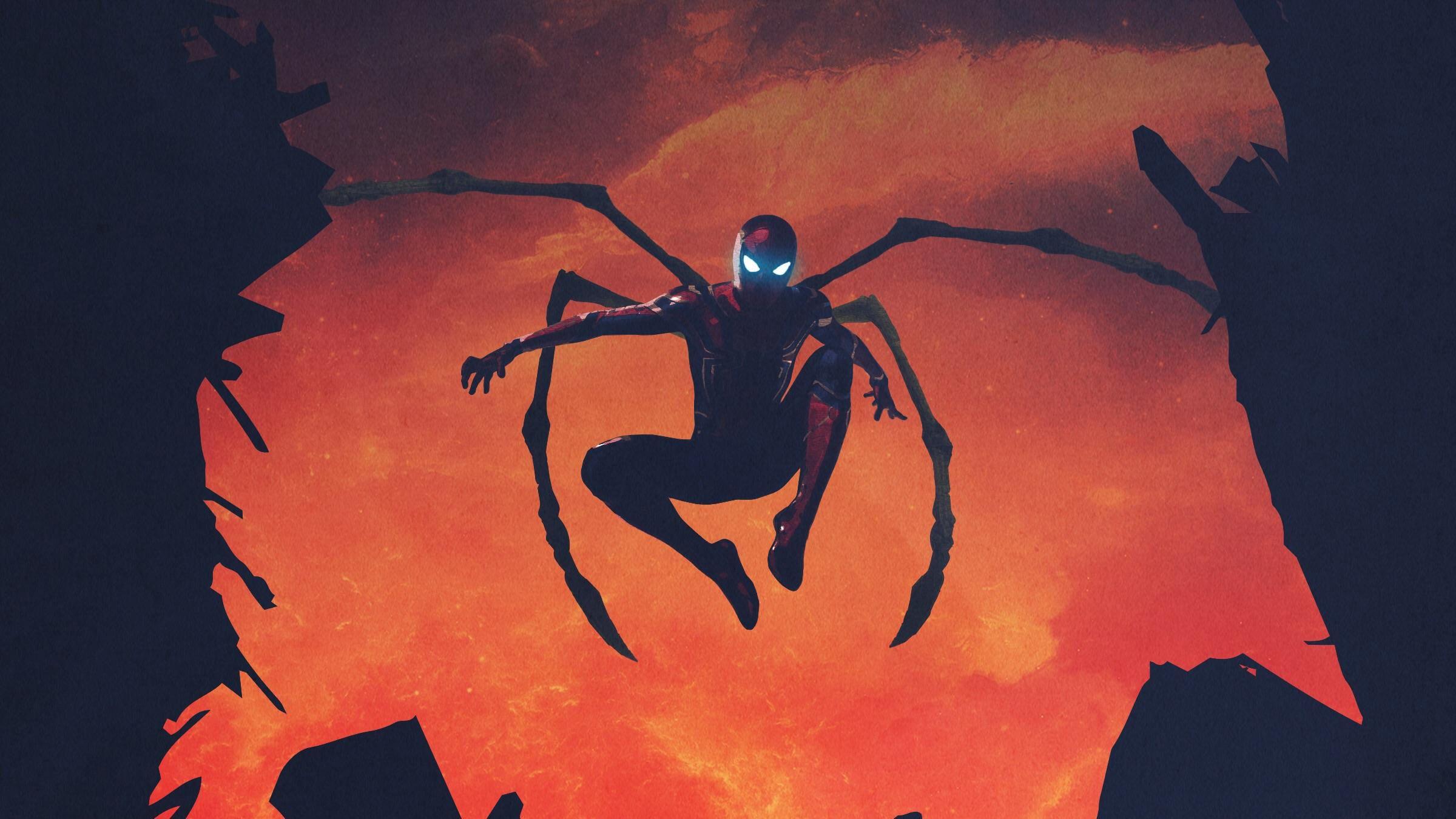 2400x1350 Iron Spider Man, HD Superheroes, 4k Wallpaper, Image, Background, Photo and Picture