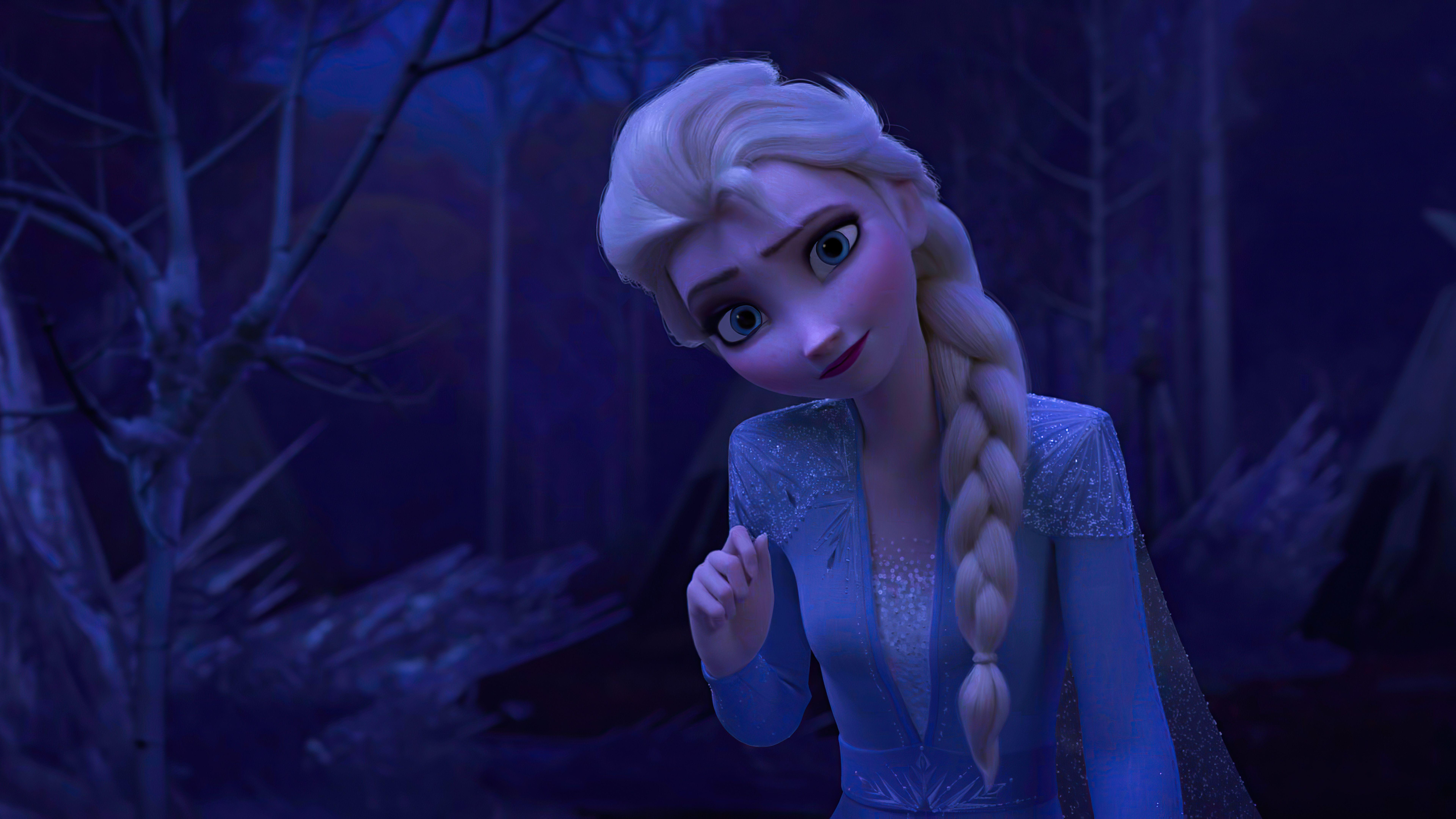 7680x4320 Elsa Looking Right at YouK PC + 10K Phone Wallpaper